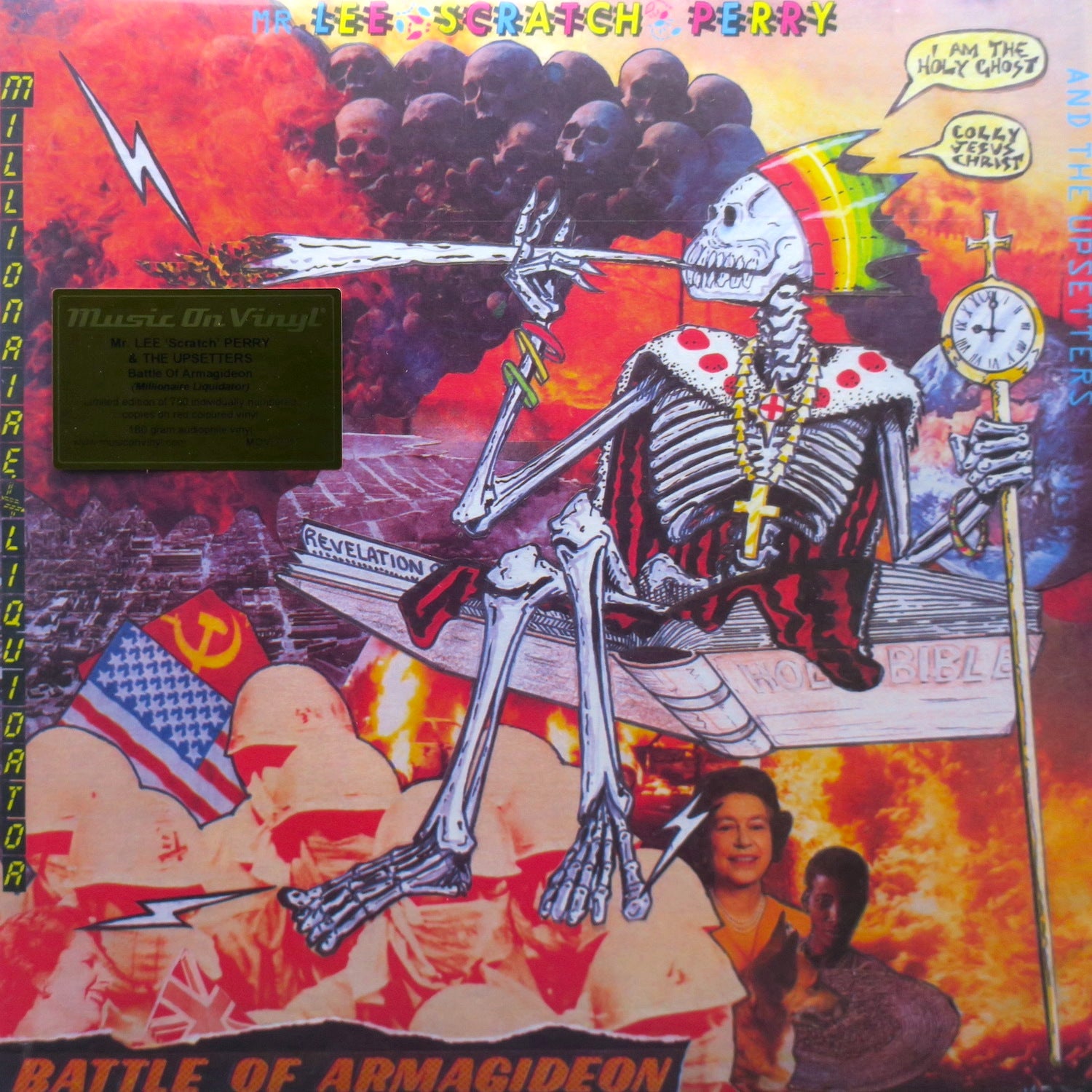 LEE SCRATCH PERRY 'Battle Of Armagideon (Millionaire Liquidator)' 180g RED Vinyl LP Record (1986 Dub Reggae Music) - Perfect for Vinyl Collectors & Reggae Music Lovers