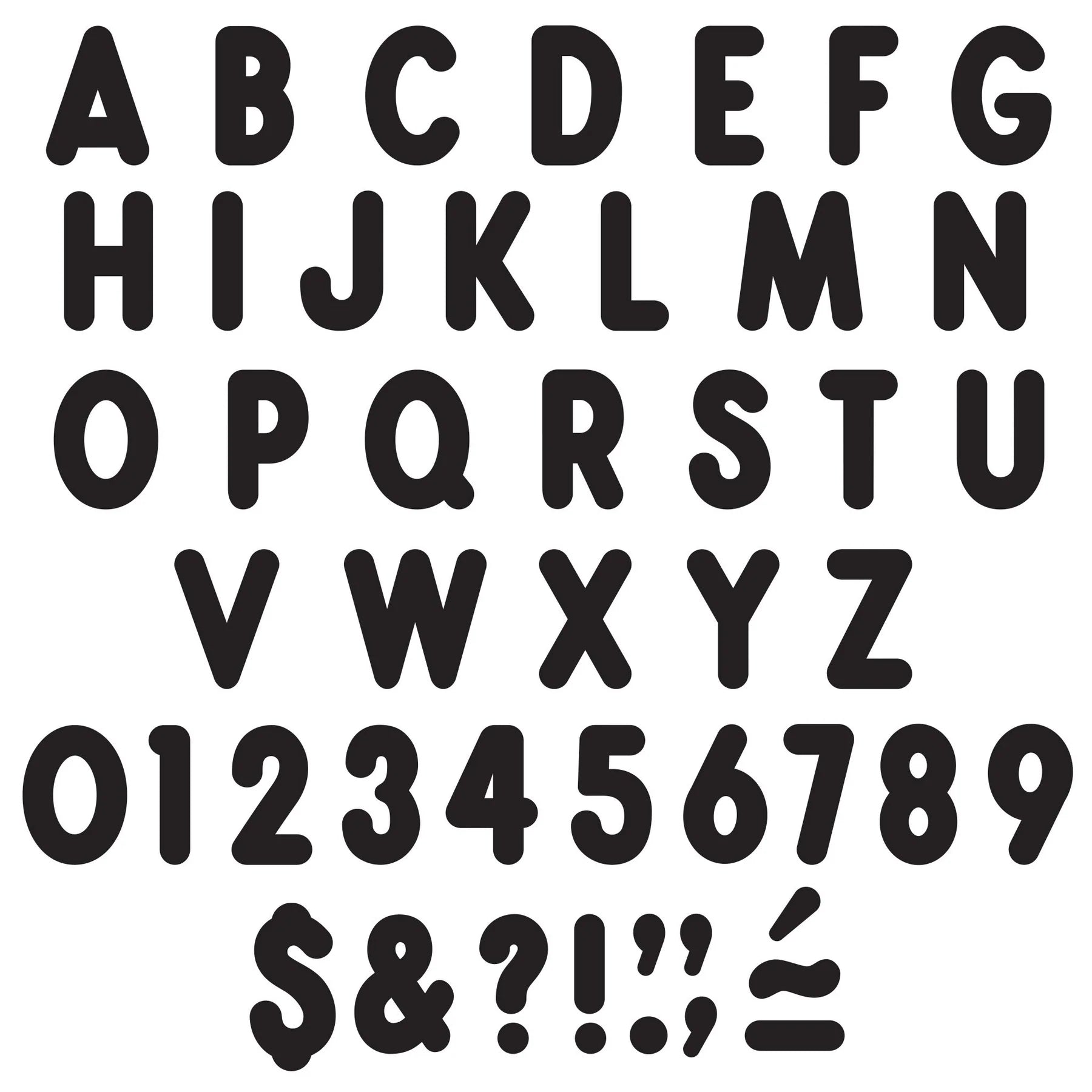 Black 7 Inch Billboard Uppercase Ready Letters® - English/Spanish Alphabet Signage for Store Displays, Events & Classroom Decor