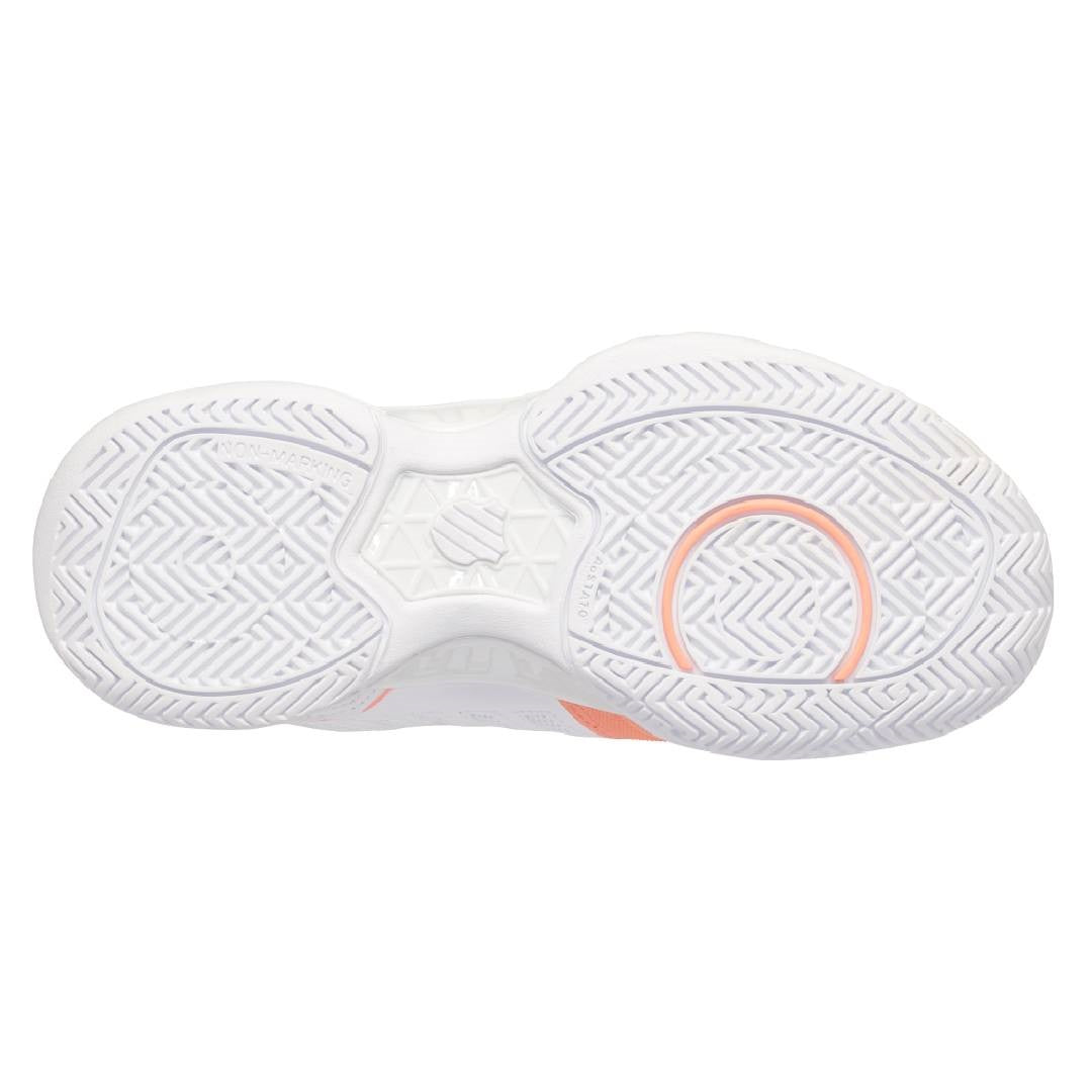 K Swiss Bigshot Light 4 Women's Tennis Shoes - White/Peach - Lightweight Performance Court Shoes for Women | Perfect for Tennis, Training & Casual Wear
