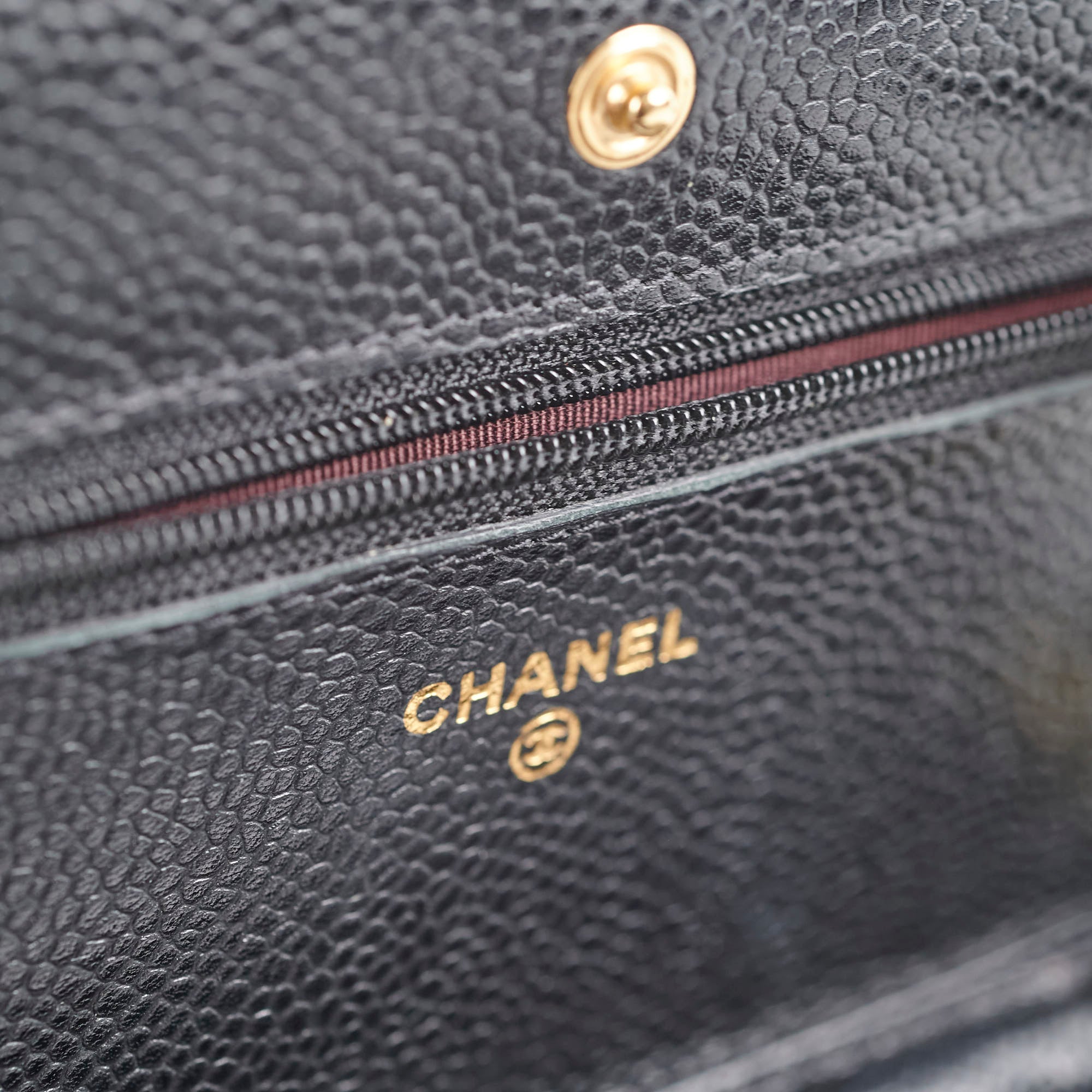 Chanel Black Caviar Leather Wallet On Chain WOC - Stylish Crossbody Bag for Women | Perfect for Evening Out, Parties & Daily Use