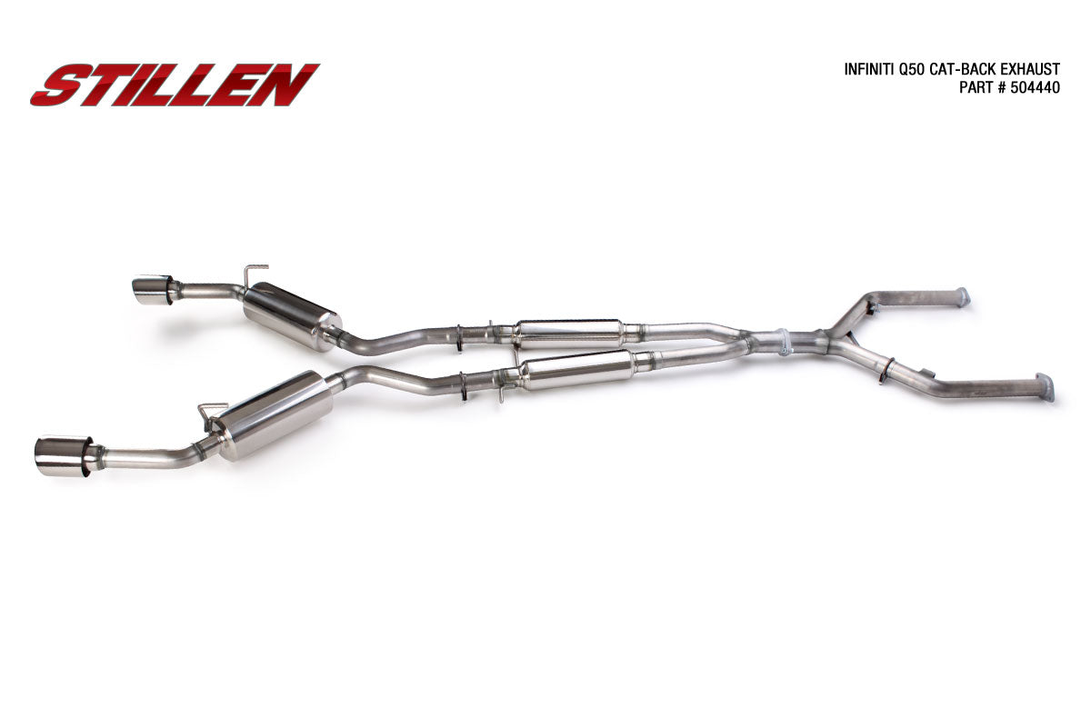2014-2015 Infiniti Q50 3.7L Stainless Steel Cat-Back Exhaust System 504440 - Performance Upgrade for Enhanced Sound & Power - Perfect for Street Racing & Car Enthusiasts