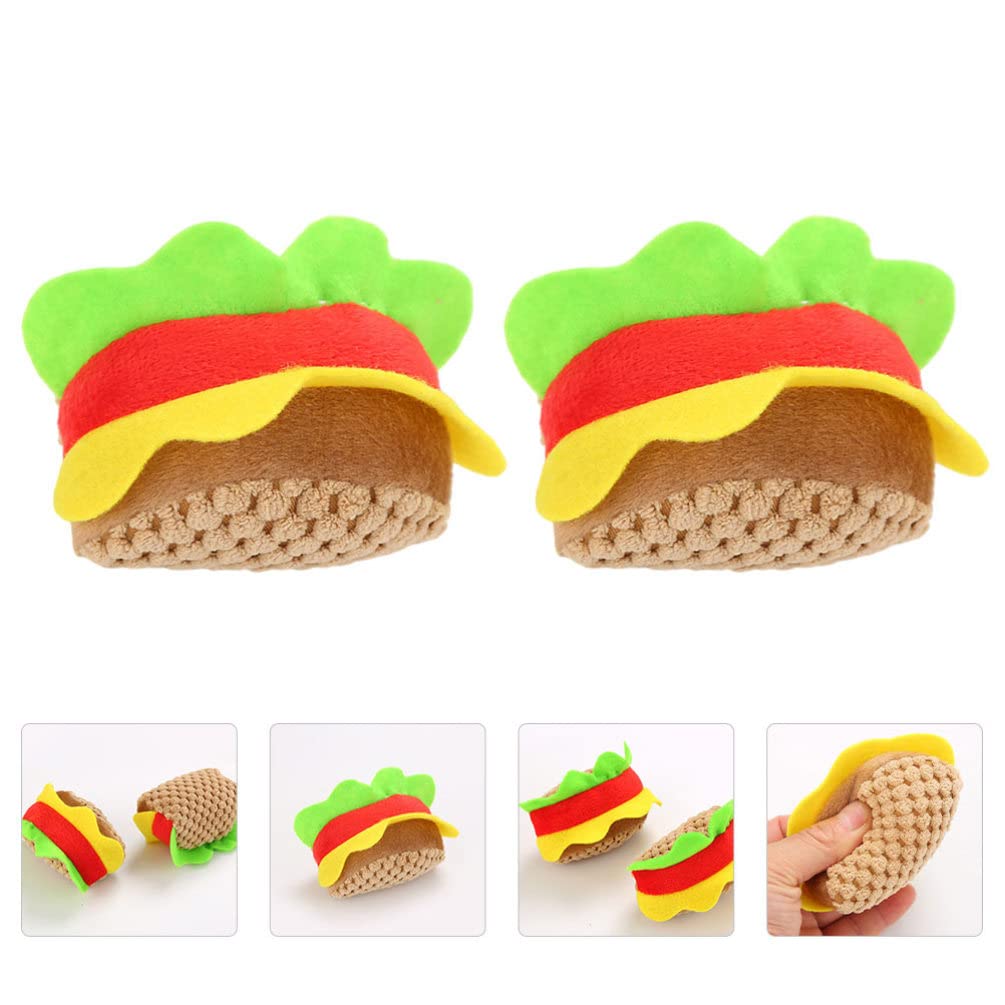 Balacoo 2-Pack Self-Help Chew Toys for Puppies & Kittens - Teething Relief Pet Toys, Soft Plush Mouse & Bread-Shaped Cat Toys for Teething, Boredom Relief & Dental Health - Perfect for Playtime & Travel