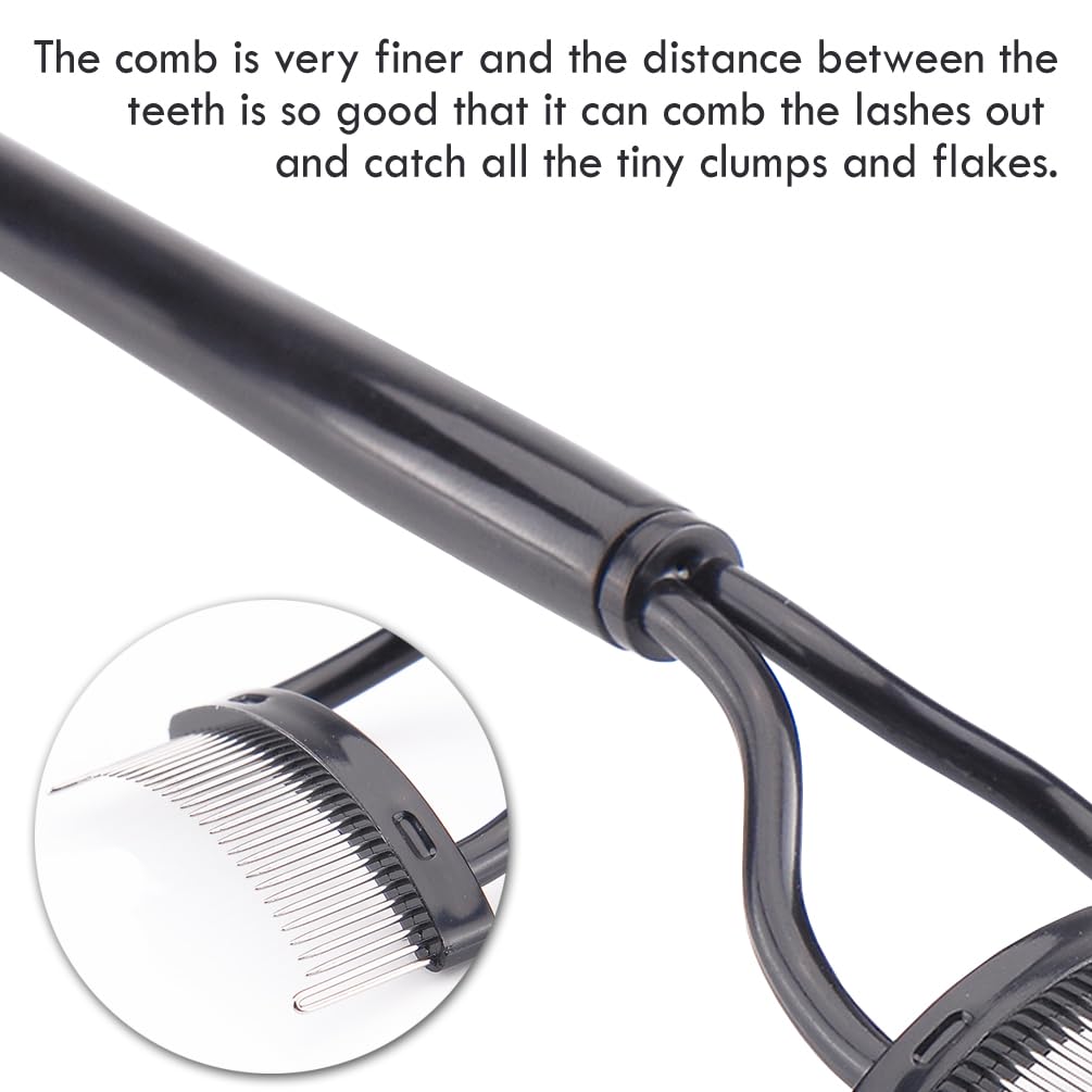 KINGMAS Eyelash Comb & Separator - Arc Designed Mascara Applicator with Cover for Clump-Free Lashes | Perfect for Professional Makeup & Daily Use