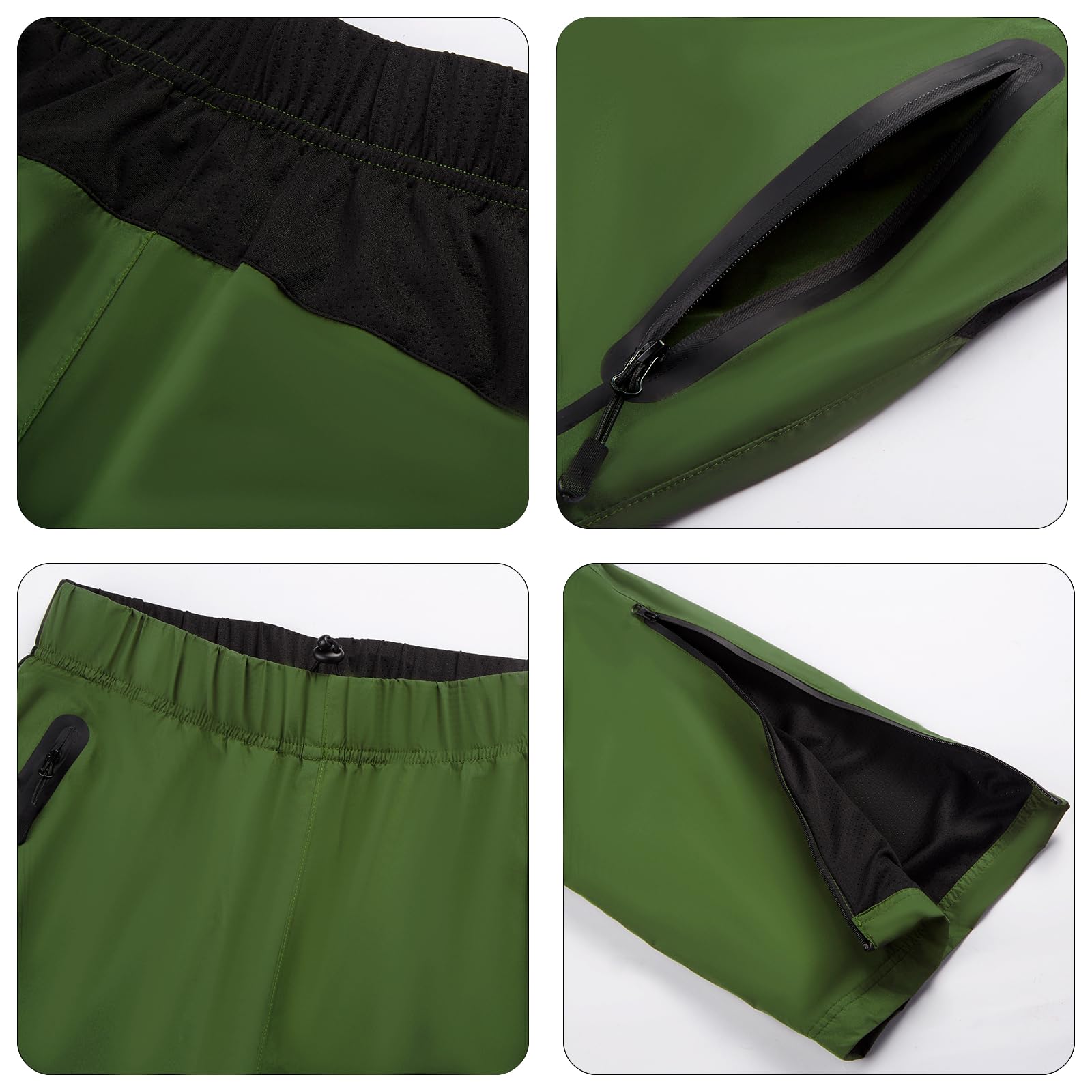 K.E.J. Men's Waterproof Golf Rain Jacket - Lightweight & Breathable Performance Rain Suit for Outdoor Sports - Perfect for Golfing, Hiking & Camping in Wet Weather