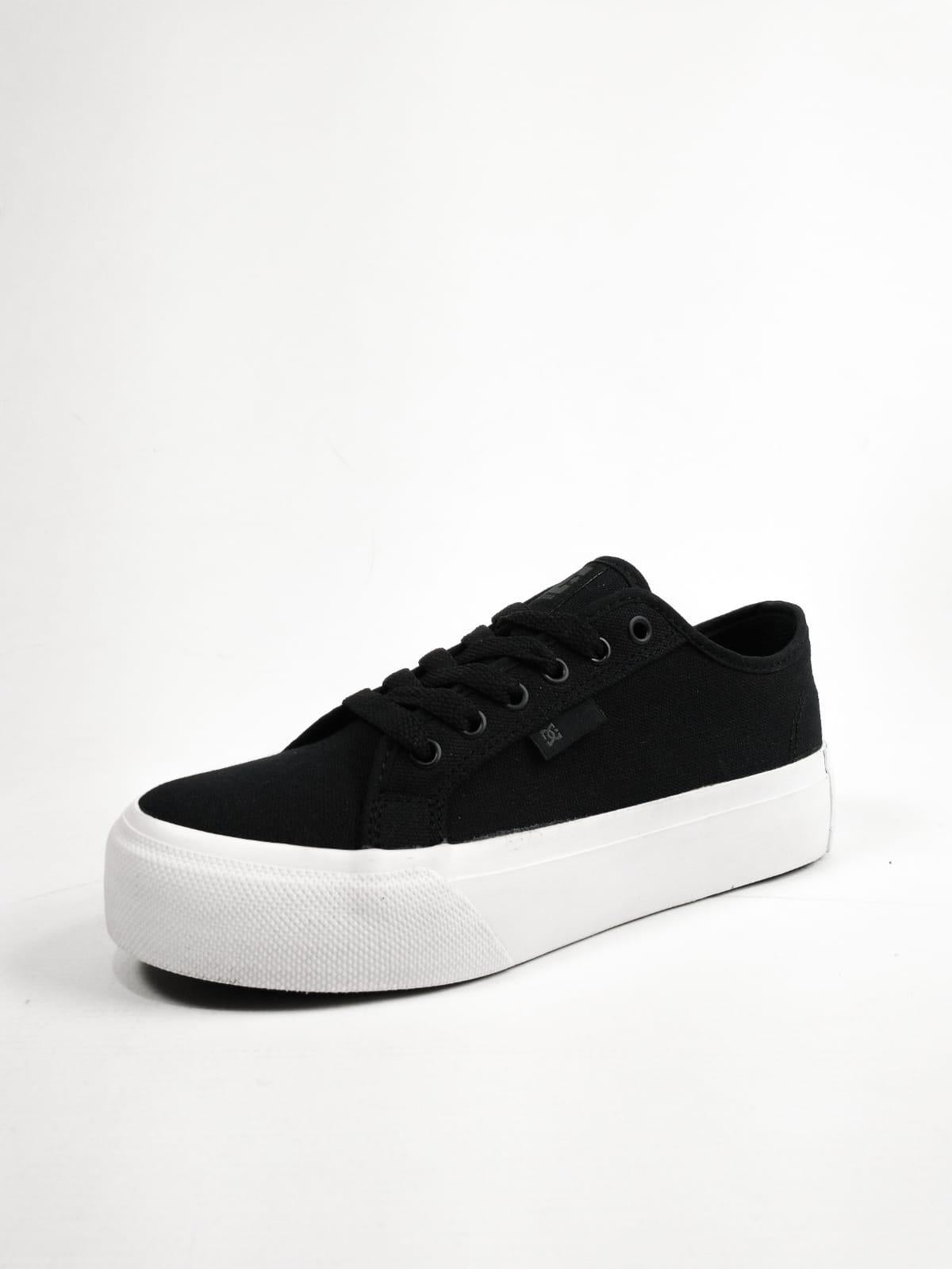 DC Manual TX Skate Shoes - Black & White Platform Sneakers for Men & Women | Perfect for Skateboarding, Streetwear & Casual Fashion