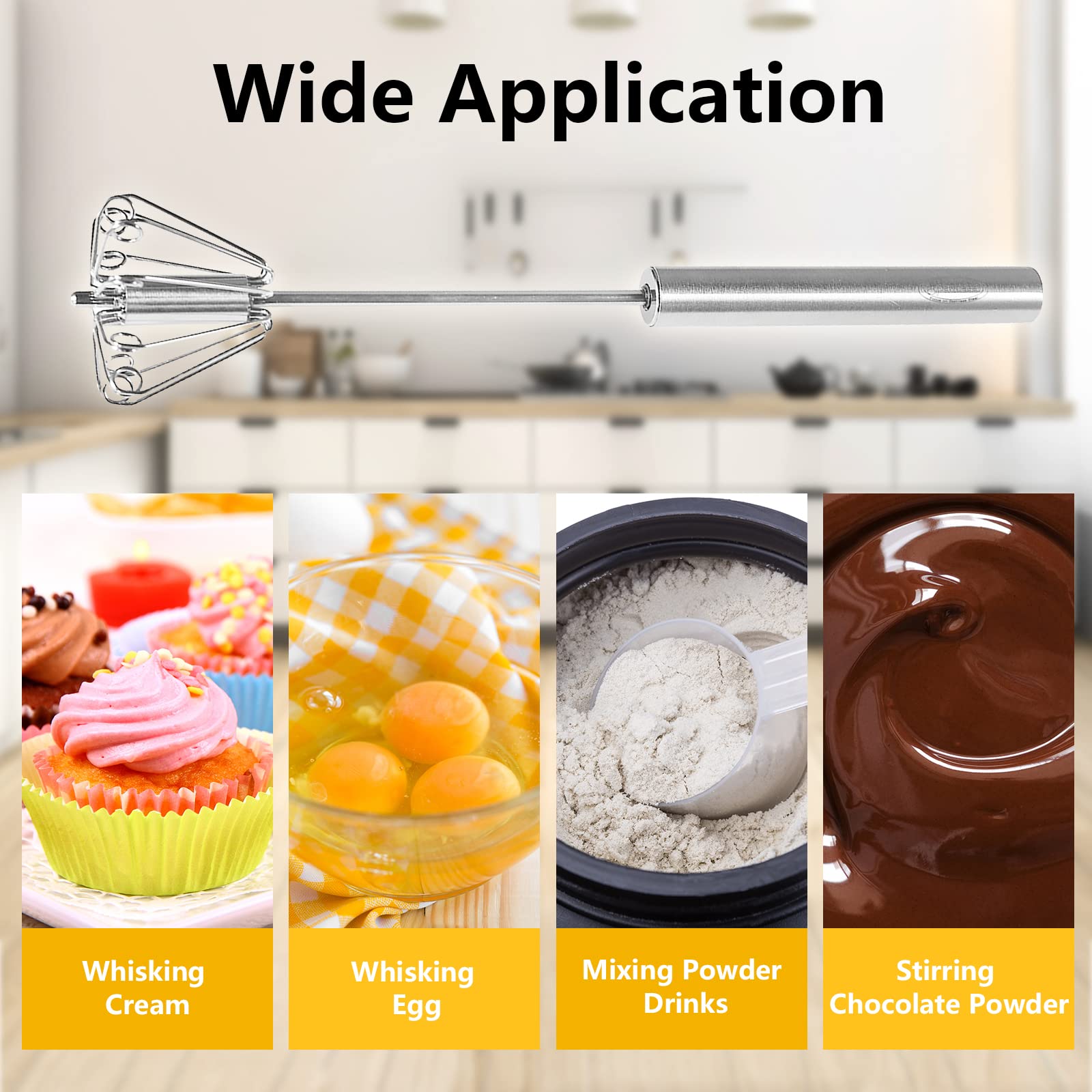 Premium Stainless Steel Egg Whisk & Spaghetti Server Set - Durable Kitchen Utensils for Baking & Cooking - Easy Clean Metal Kitchen Tools - Perfect for Pasta Making, Cake Mixing & Food Serving