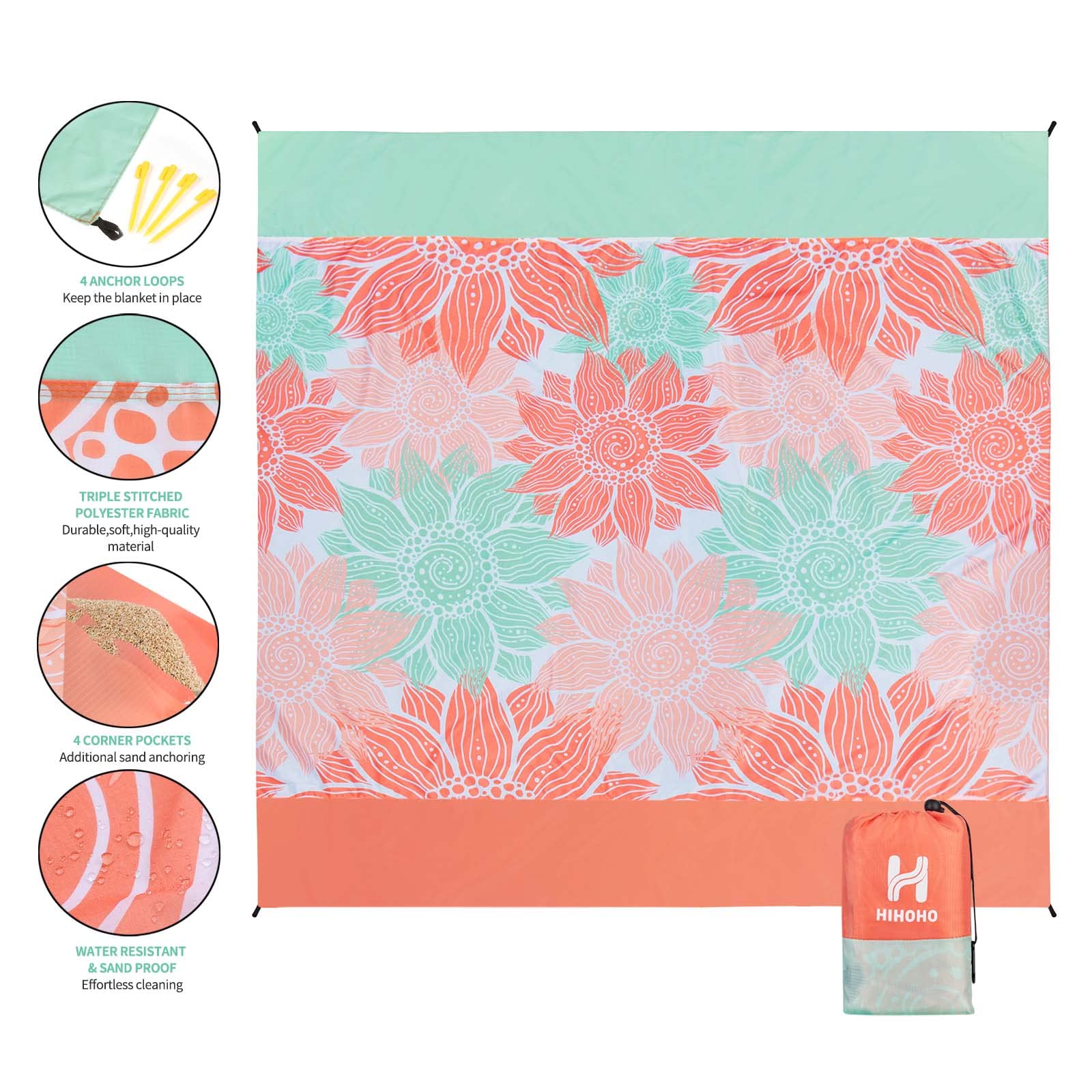 **Waterproof Sandproof Extra Large Beach Blanket 79