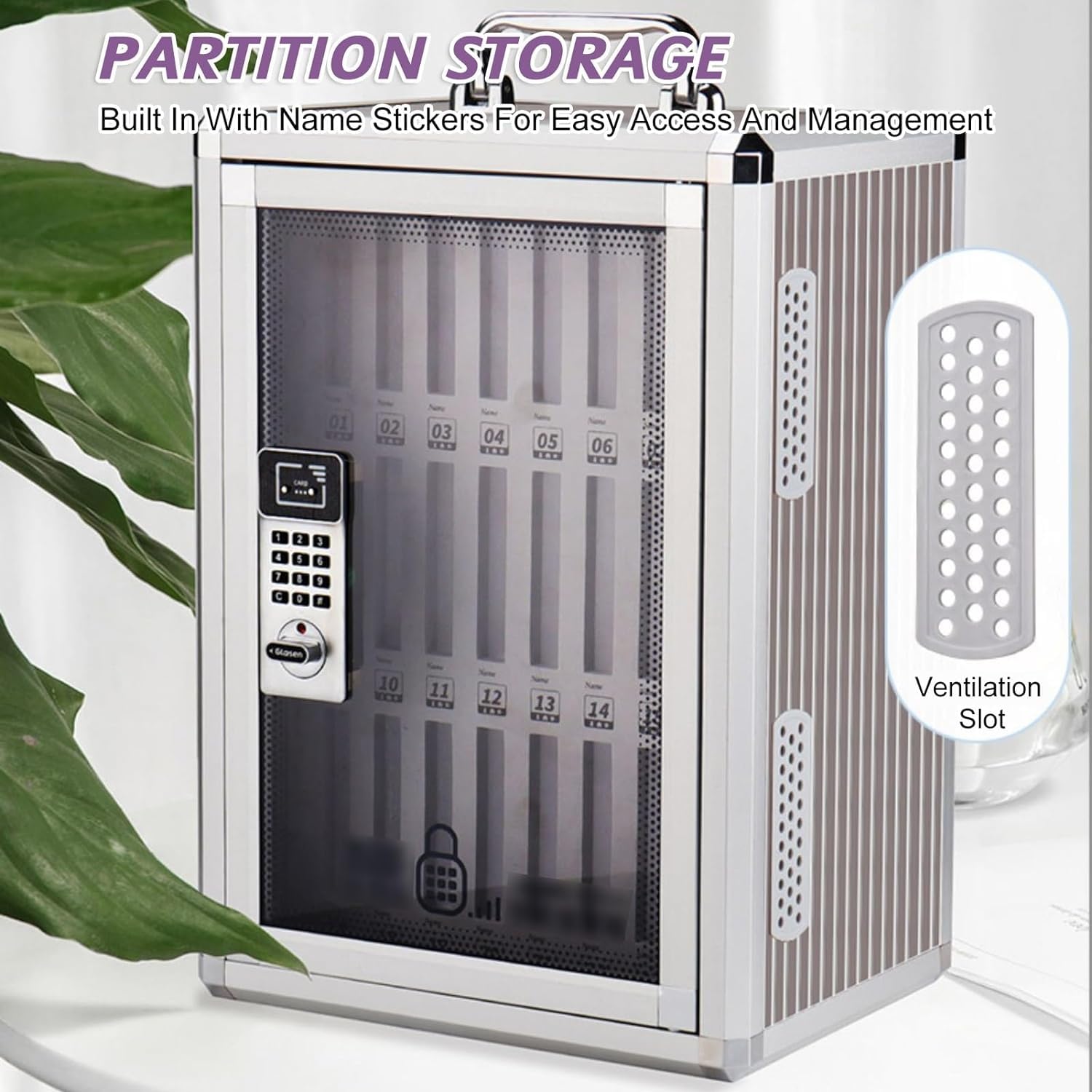 Secure Cell Phone Locker Cabinet - Durable Phone Organizer Box with Key Lock for Schools, Classrooms & Offices - Perfect for Student Phone Storage & Digital Detox