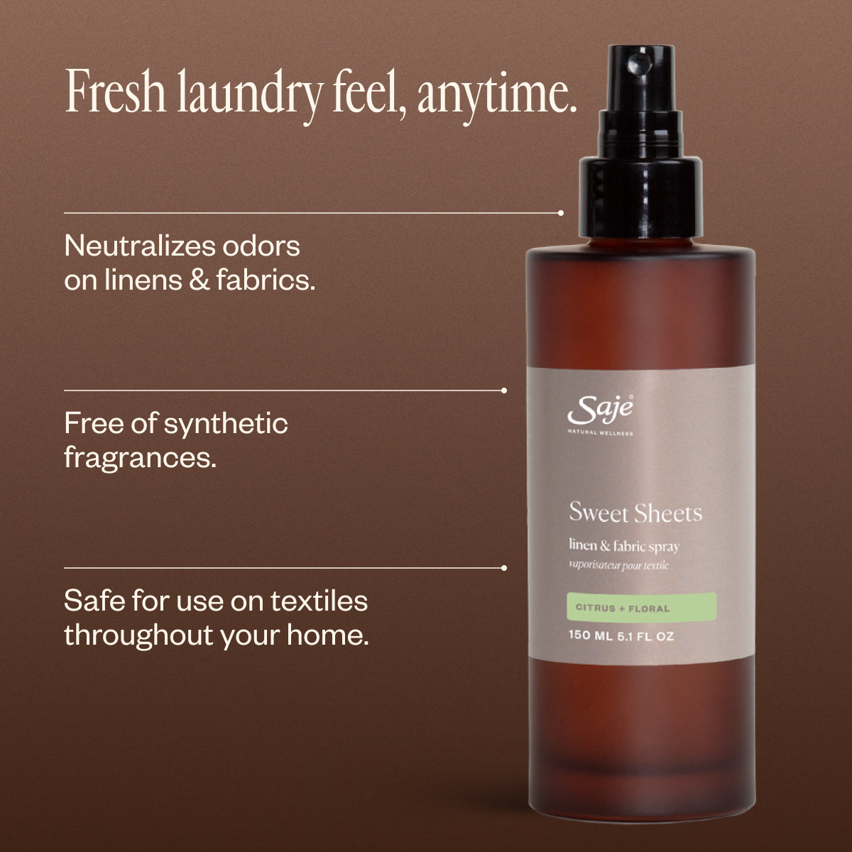 Sweet Sheets Fabric Spray - Refreshing Linen & Fabric Freshener for Bedding, Curtains & Upholstery | Eliminates Odors & Leaves Long-Lasting Freshness