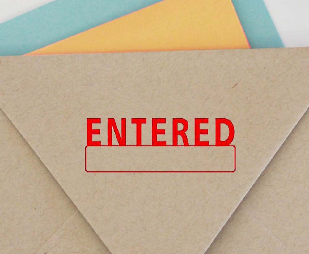 Custom Self-Inking Rubber Stamp with Red Ink - Personalized Office Stamp for Documents, Certificates & Business Use by Colop