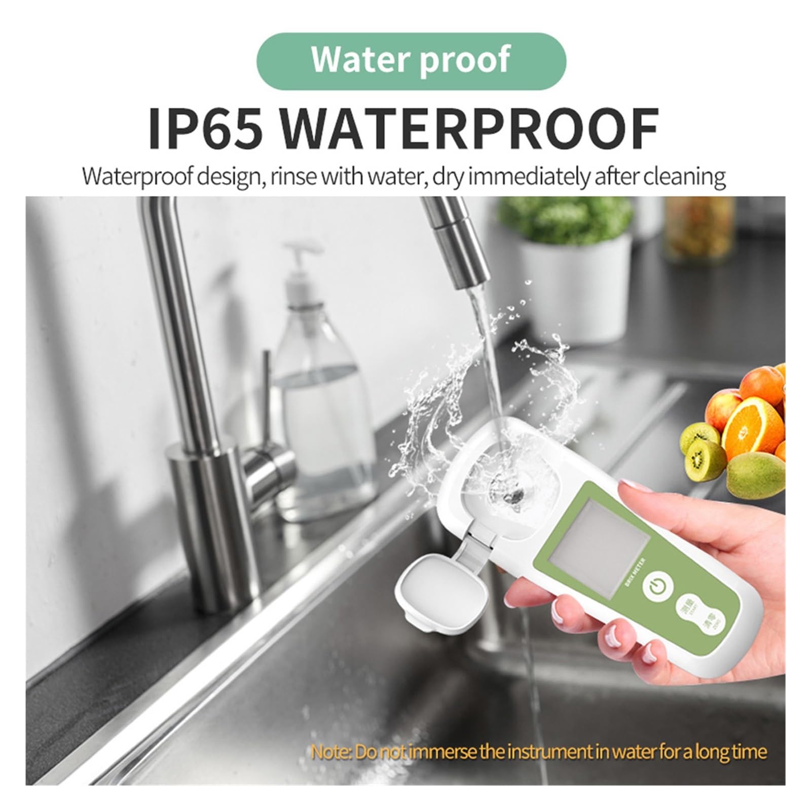 Digital Brix Refractometer 0-35% - Sugar Content Tester for Fruits, Wine, Beer & Alcohol - High Precision Brix Meter for Measuring Sugar Concentration - Perfect for Home Brewing, Winemaking & Food Processing