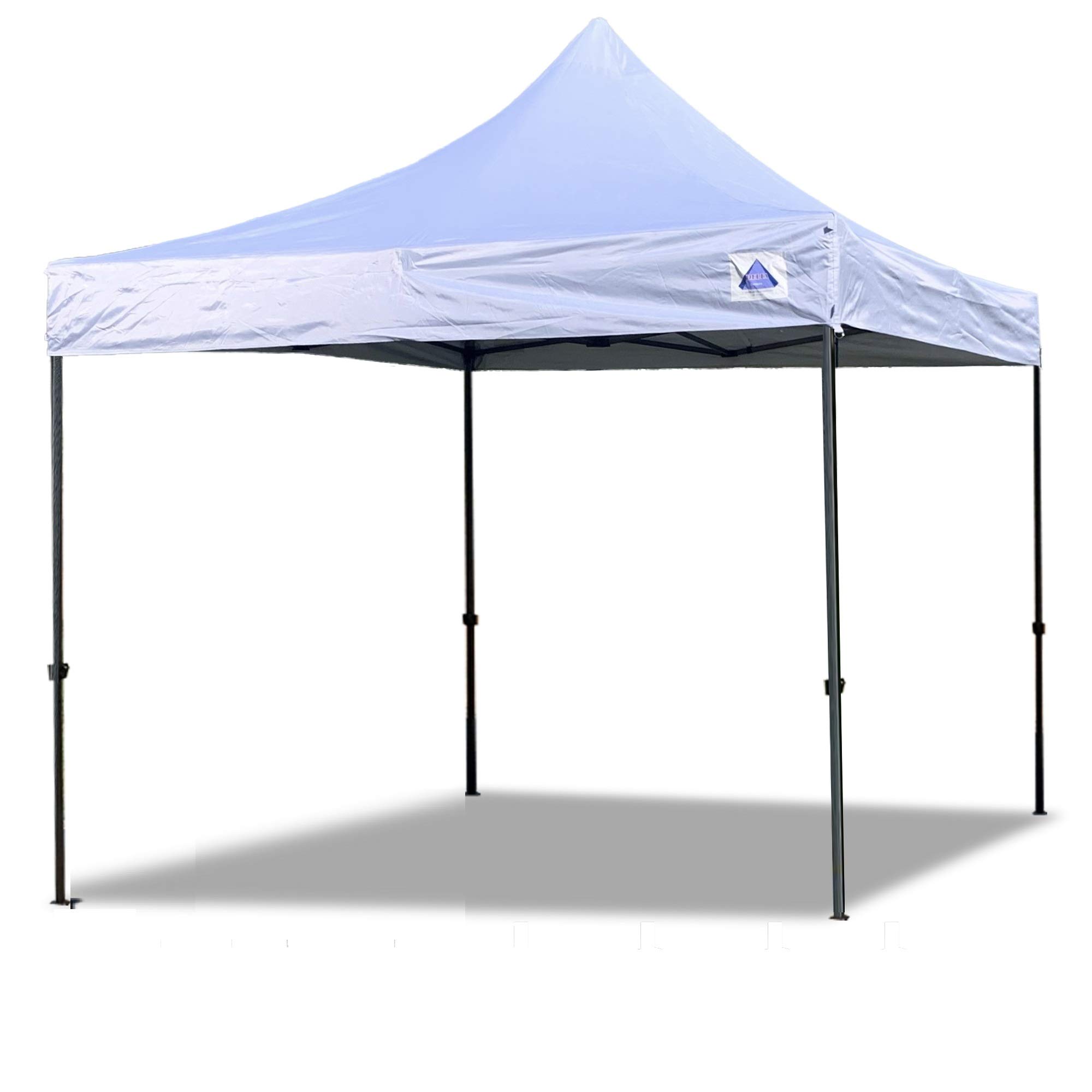 10'x10' ELTA Pop Up Party Tent - Commercial Instant Canopy Shelter for Weddings, Events & Outdoor Gatherings - Includes Ez+ Wheel Bag & 4 Weight Bags (White with Silver Underside) - Perfect for Backyard Parties, Farmers Markets & Camping