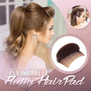 LEYSIN 2-Pack Hair Volumizer & Bun Maker Set - Invisible Hair Styling Clips for Women, Bump It Up Volume Base, Braid Insert Tool (Black) - Perfect for Updos, Ponytails & Special Occasions