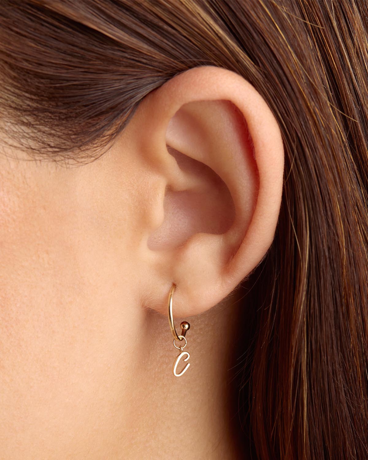 14K Solid Gold Love Letter Hoop Earrings - Romantic Dainty Charm Jewelry for Women - Perfect for Valentine's Day, Anniversary Gifts & Everyday Elegance