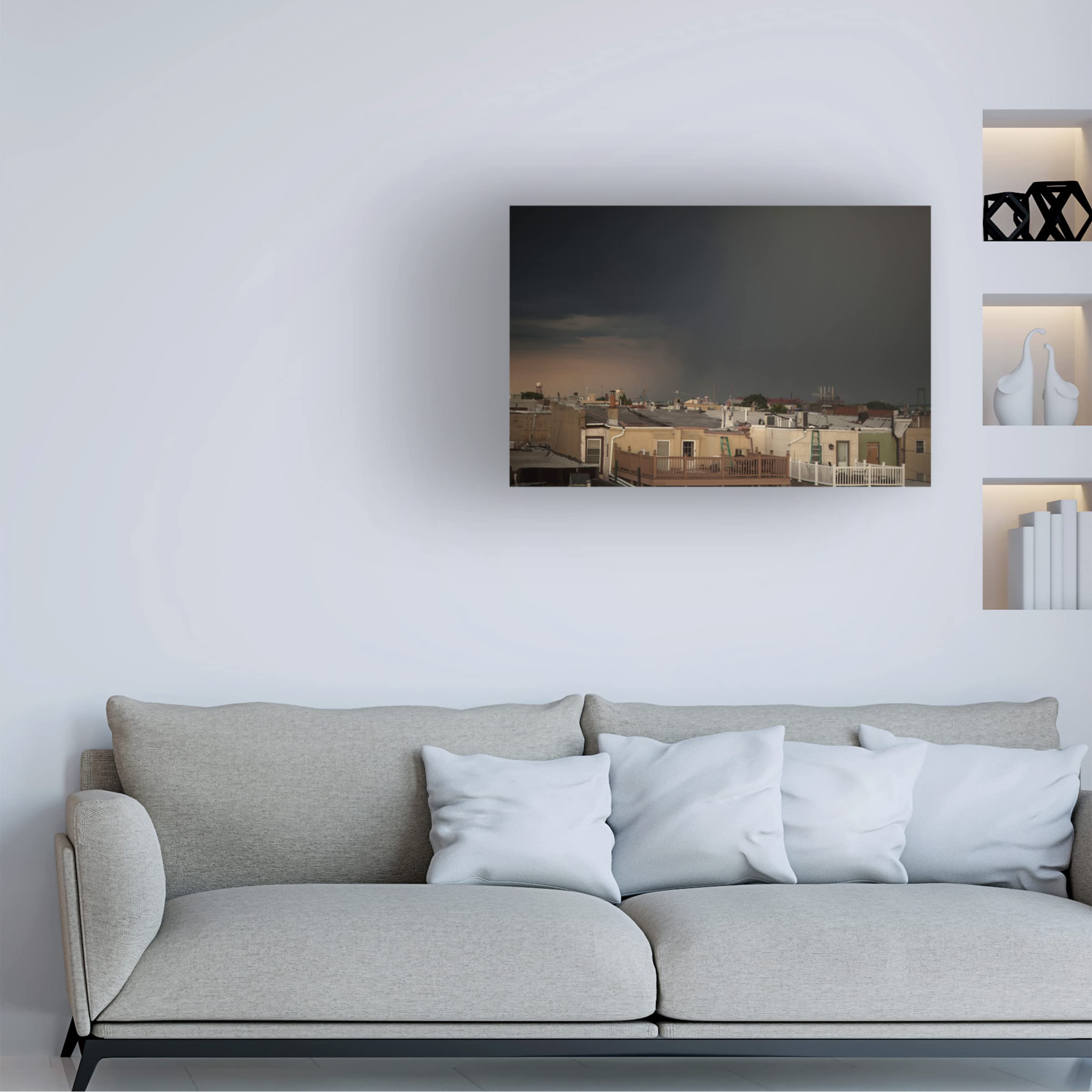 Geoffrey Ansel Agrons 'Your Friends and Neighbors' 16x24 Canvas Wall Art Print - Modern Home Decor for Living Room, Bedroom & Office