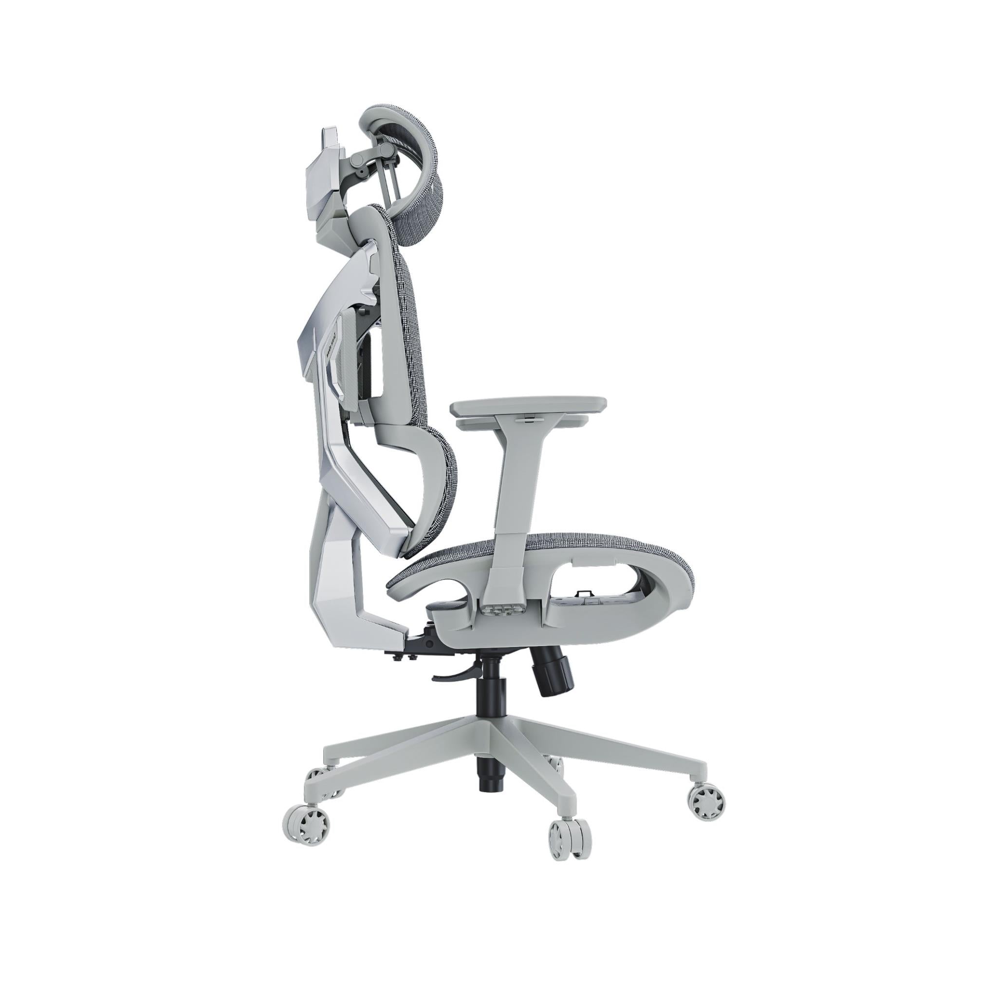 Anda Seat X Air Mega Gaming Chair - Ergonomic Mesh Office Chair with Lumbar Support - Adjustable Height & Reclining Back - Ash Grey - Perfect for PC Gaming, Home Office & Streaming Setup
