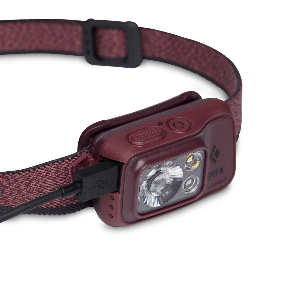 Black Diamond Spot 400R Headlamp - 400 Lumens, Rechargeable, Waterproof LED Headlight for Camping, Hiking, Running & Outdoor Adventures