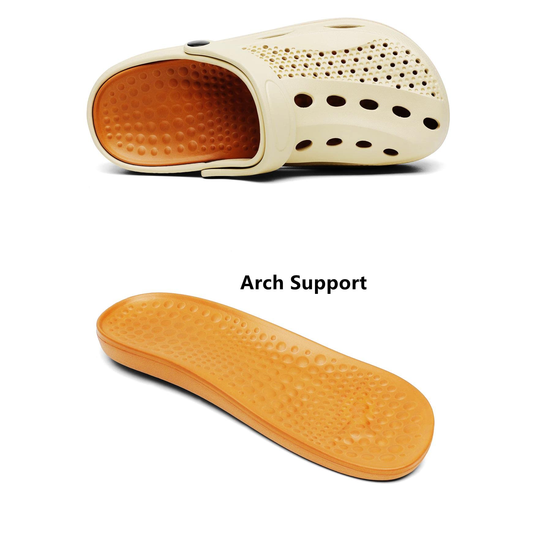 **Men's & Women's Arch Support Clogs – Slip-On Garden Shoes with Removable Cushion Insole for Outdoor, Beach & Casual Wear**    *(Perfect for Gardening, Beach Walks, Errands & Relaxing at Home)*