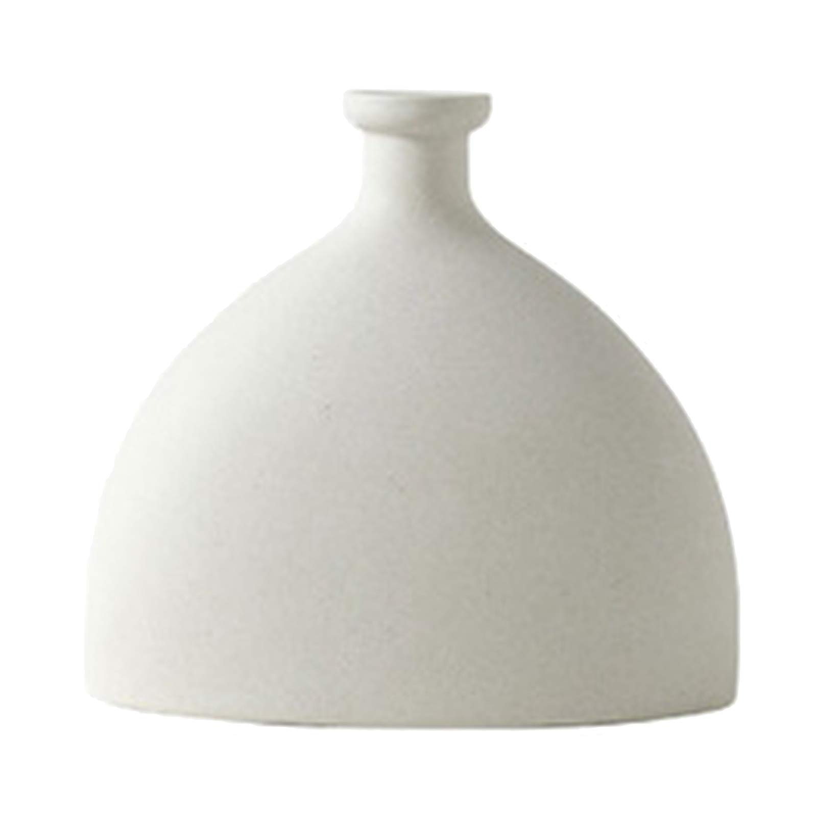 Nordic Irregular Flower Vase - Minimalist White Ceramic Plant Pot for Home Decor, Hotel & Exhibition Hall - Modern Scandinavian Style C - Perfect for Living Room, Bedroom & Office Decorations