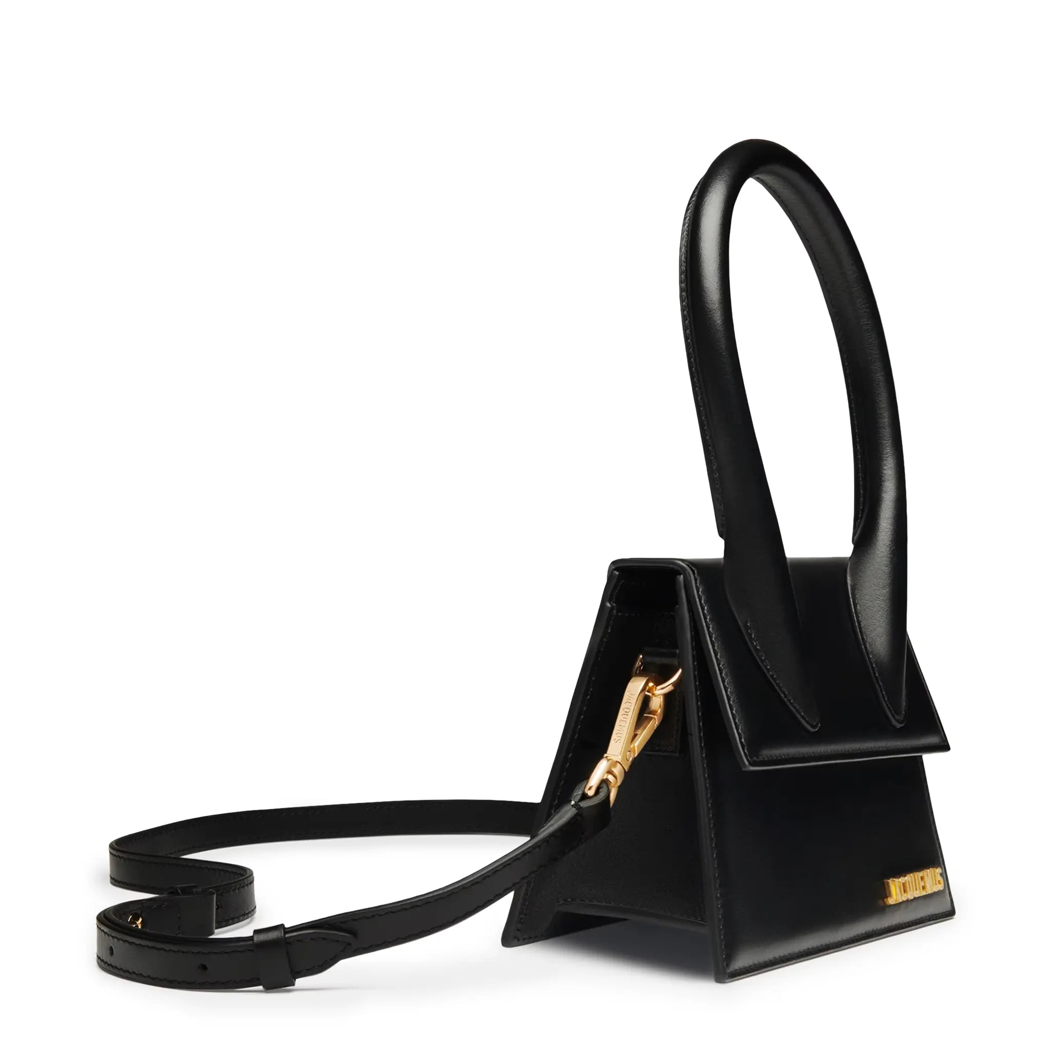 Jacquemus Le Chiquito Moyen Black Leather Crossbody Bag for Women | Luxury Designer Handbag | Perfect for Evening Parties, Date Night & Travel Accessories