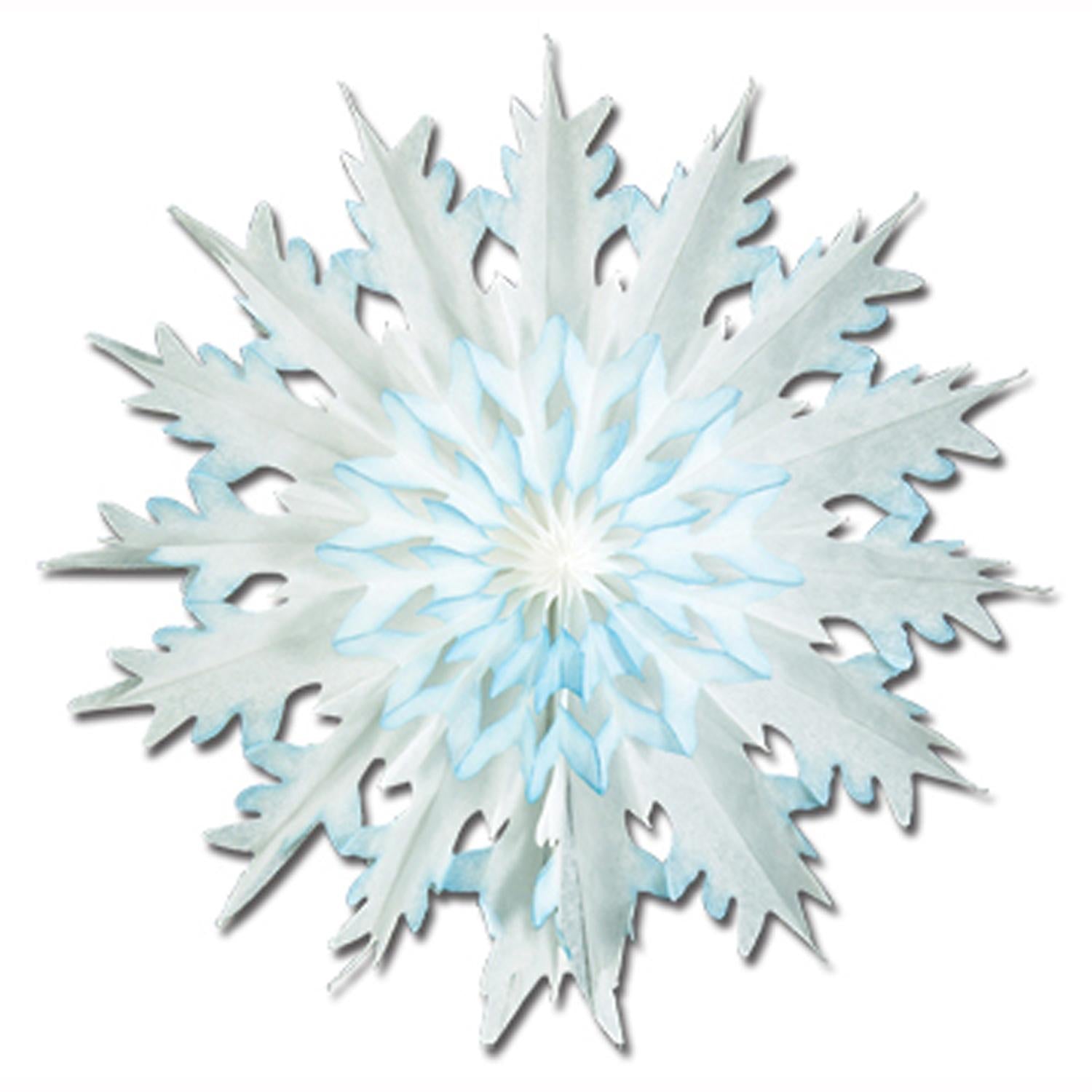 12-Piece Beistle Christmas Dip-Dyed Snowflake Decorations Set - Perfect for Holiday Tree Ornaments, Party Decor, and Winter Home Decorating