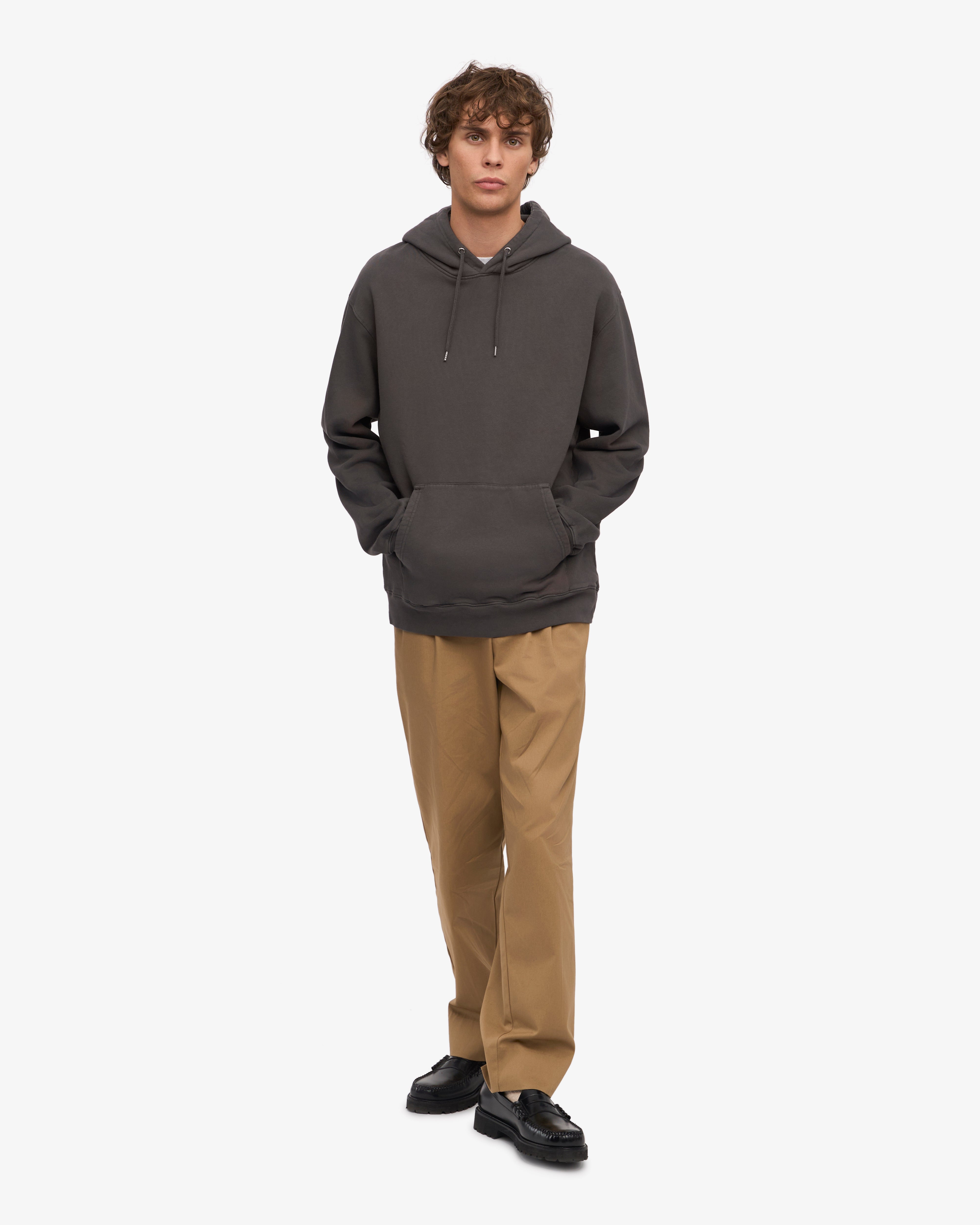 Classic Organic Hooded Sweatshirt for Men & Women - Soft Lava Grey Cotton Pullover | Perfect for Casual Wear, Outdoor Activities & Lounge Comfort