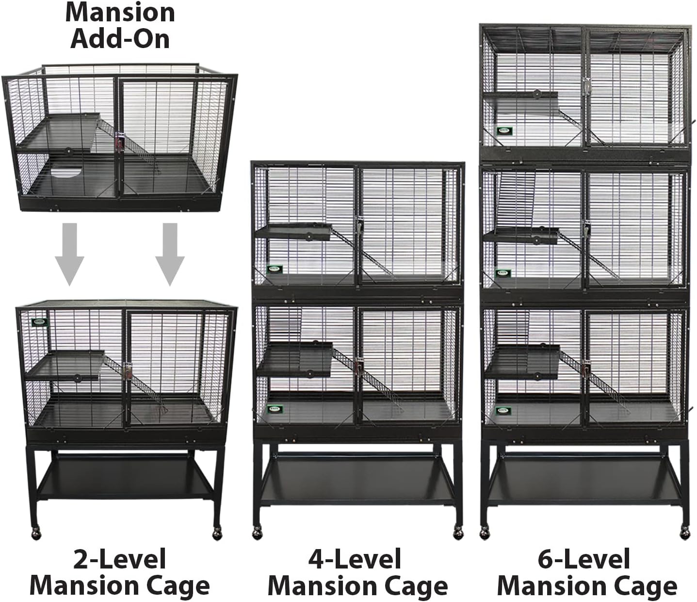 6 Level Mansion Cage for Small Pets - Multi-Level Hamster Cage with Tubes & Accessories - Perfect for Hamsters, Mice, Gerbils - Fun Climbing & Play Habitat for Pet Rodents