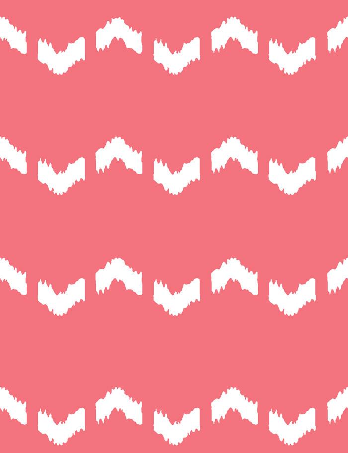 Fes Zag Flamingo Wallpaper by Wallshoppe - Tropical Pink Flamingo Peel and Stick Wallpaper for Bedroom, Bathroom & Nursery Decor