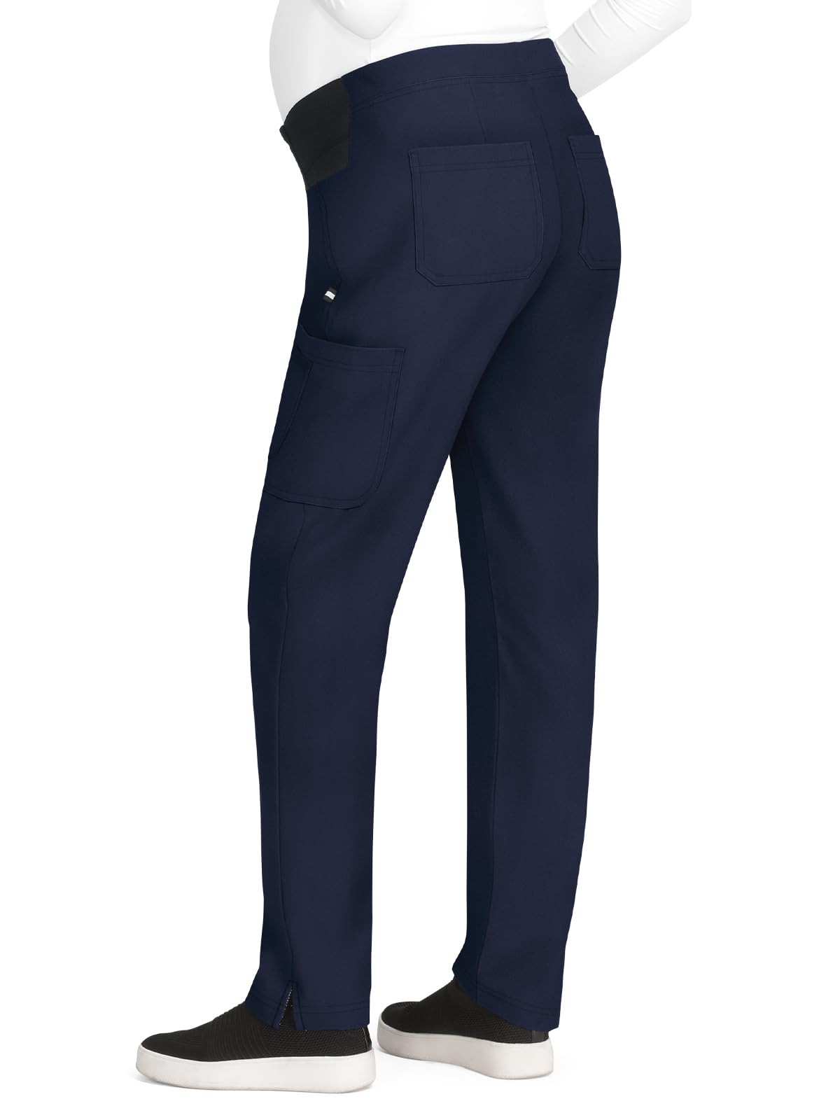 KOI Next Gen 755 Women's Maternity Scrub Pants - Comfortable Stretchy Nursing Work Pants for Healthcare Professionals (Navy, XSP) - Perfect for Hospitals, Clinics & Long Nursing Shifts