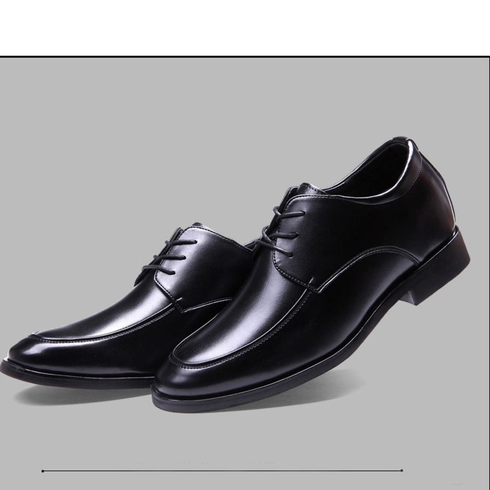 Men's Comfortable Round Toe Dress Shoes - Lace-Up Business Formal Oxfords for Men | Soft Leather Elevator Shoes for Office, Wedding & Daily Wear