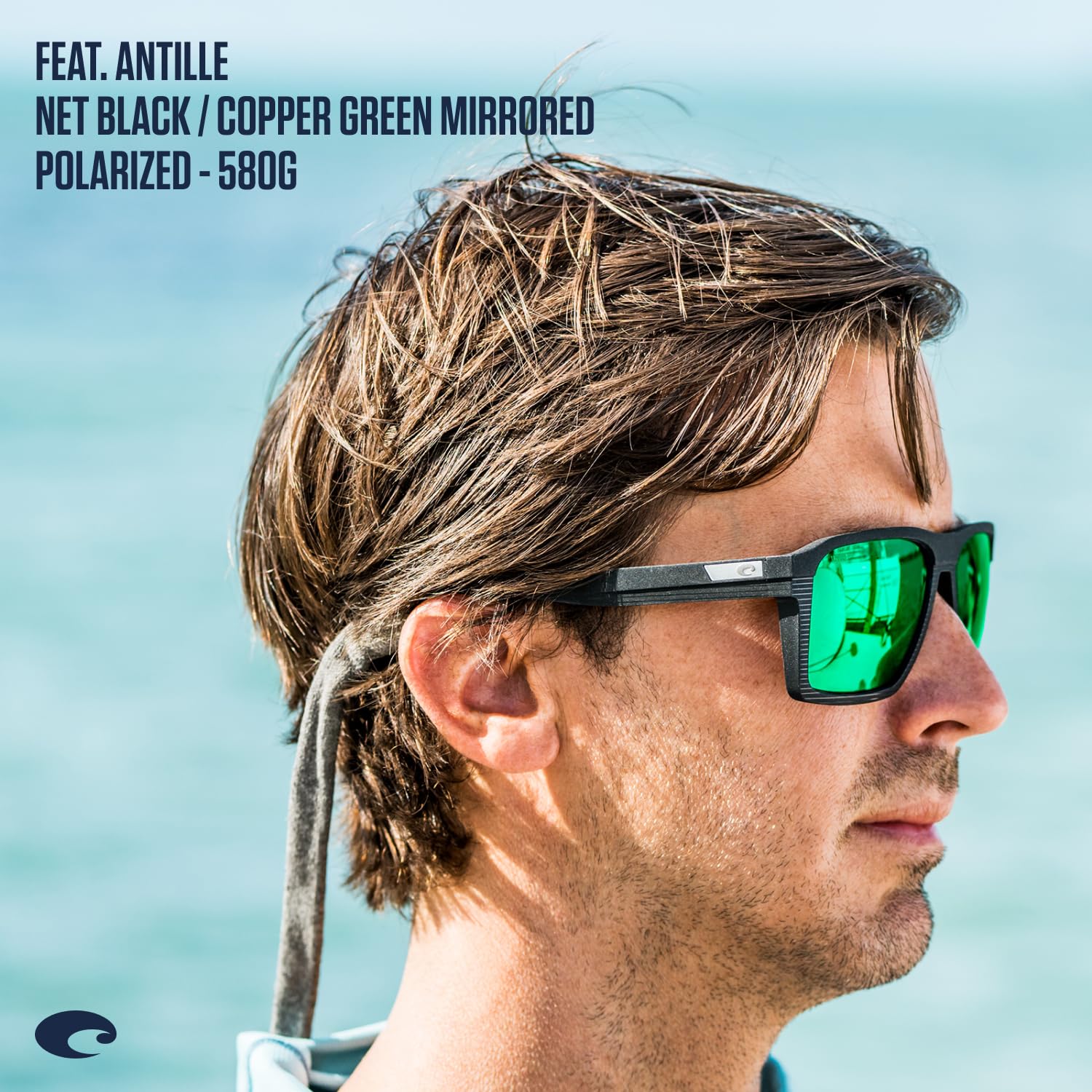 Costa Del Mar Antille Polarized Sunglasses for Men & Women - UV Protection, Stylish & Durable - Perfect for Beach, Fishing & Outdoor Activities