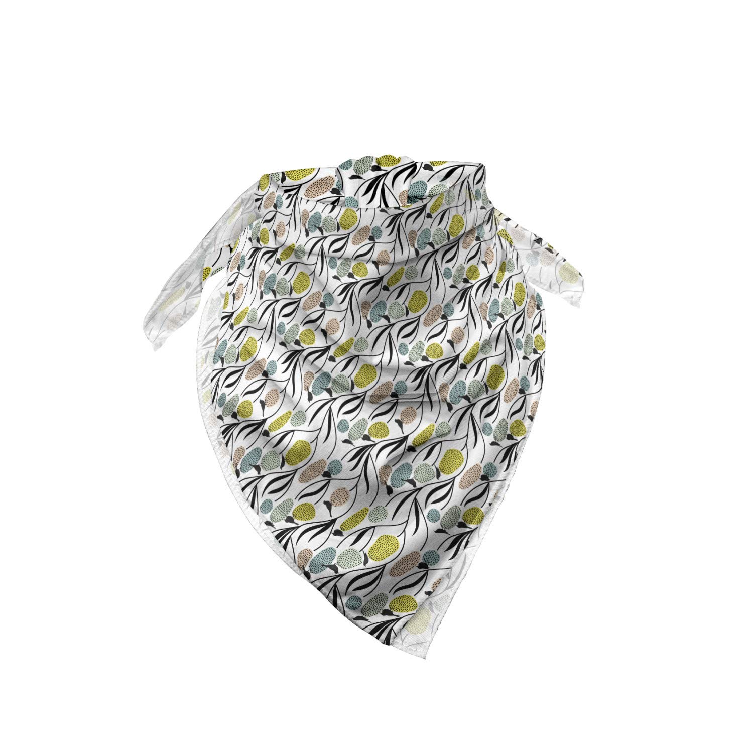 Ambesonne Spring Bandana - Birds & Abstract Plants Print, Unisex Head & Neck Scarf for Men & Women | Perfect for Outdoor Activities, Hiking, and Fashion Accessories