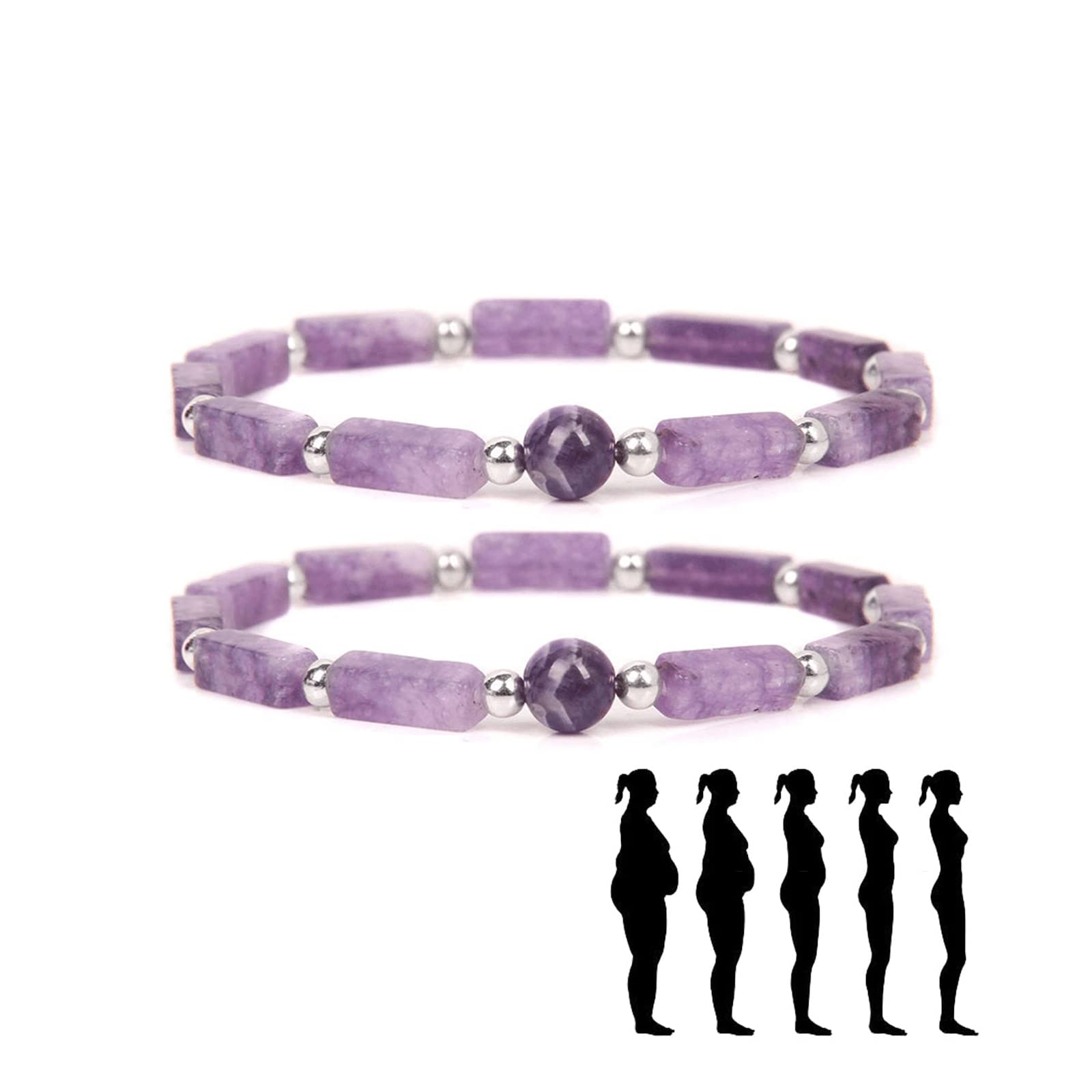 Lymph Detox Magnetic Bracelet for Men & Women - Natural Healing Stones Anxiety Relief & Stress Reduction - Perfect for Yoga, Meditation & Daily Wellness