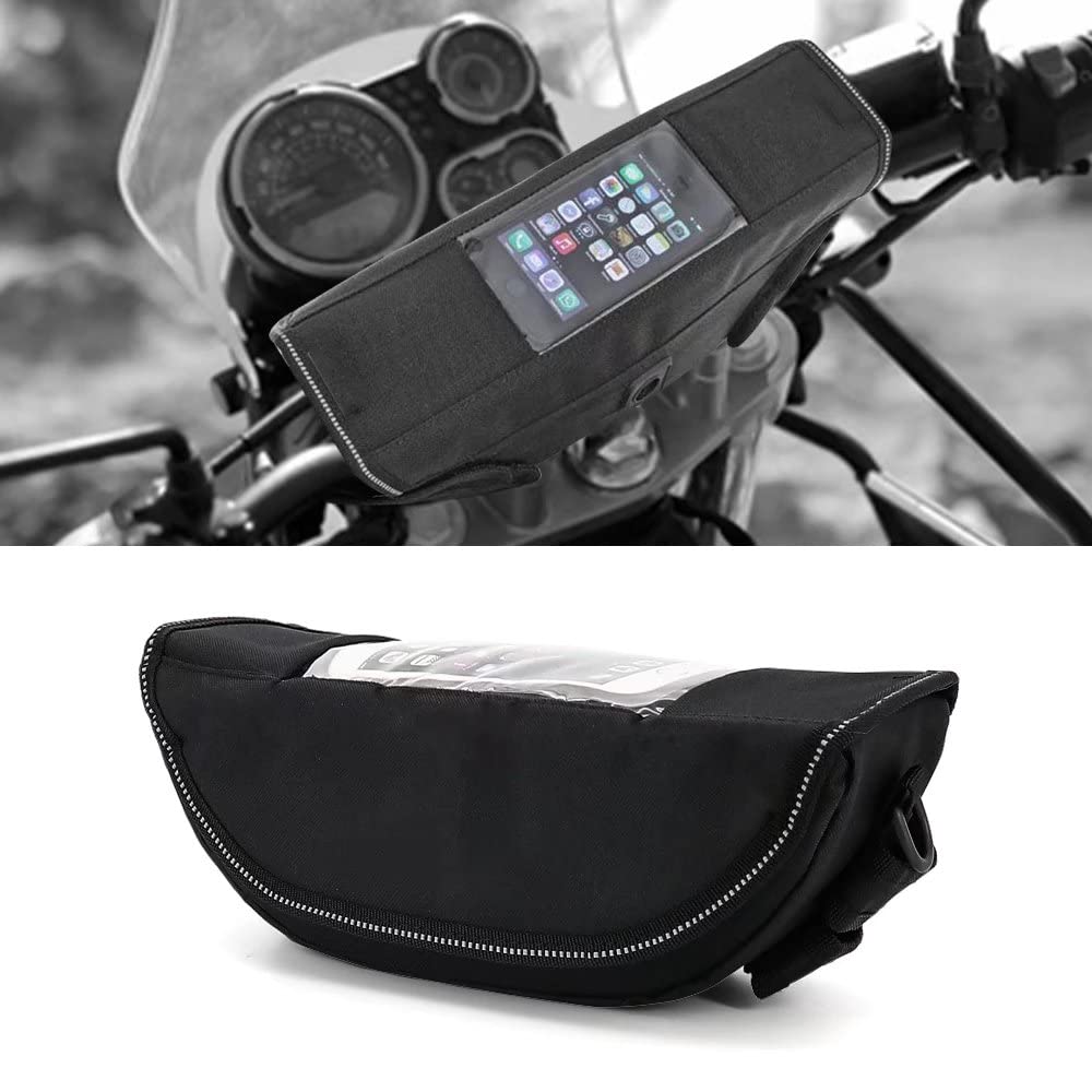 Waterproof Motorcycle Handlebar Bag for Royal Enfield Himalayan - Durable Storage Pouch for Travel, Tools & Accessories | Perfect for Adventure Riding & Long-Distance Tours