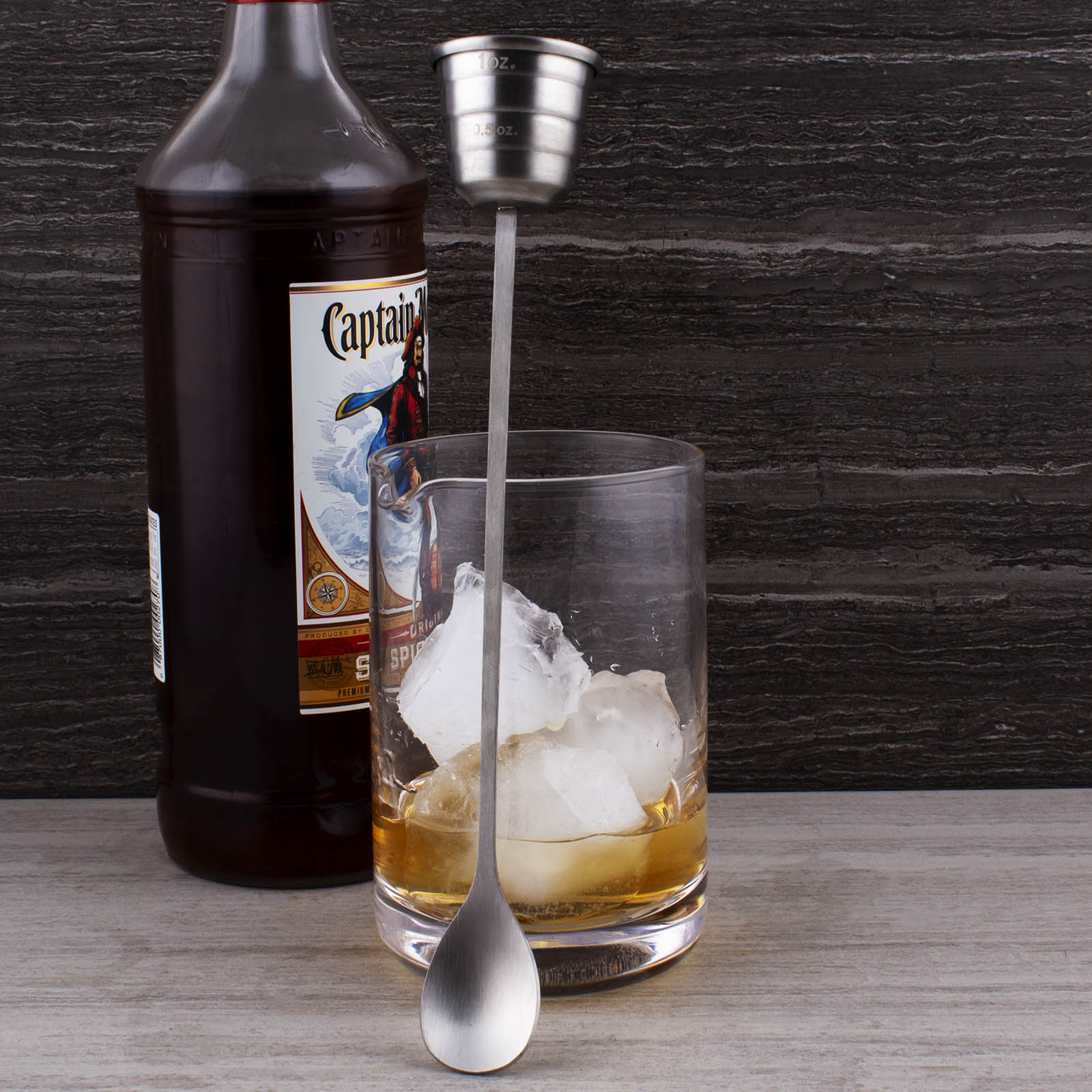 BarConic® Multi-Level Jigger Spoon - Professional Cocktail Measuring Tool for Bartenders & Home Mixologists - Perfect for Crafting Martinis, Margaritas & More