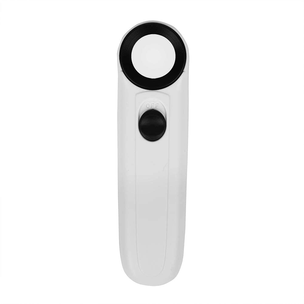 40X LED Handheld Magnifier with Light - Portable Pocket Magnifying Glass for Jewelry, Watches, Coins & Stamp Inspection - Professional Acrylic Lens - Perfect for Reading, Hobbyists & Collectors