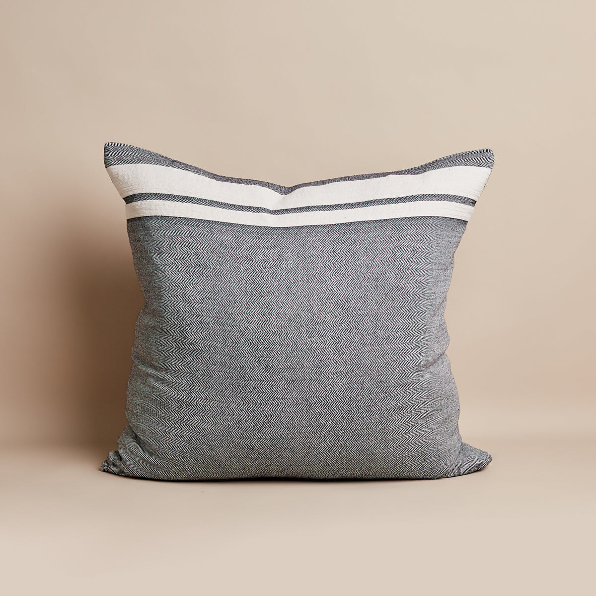 Premium Black Cotton Linen Square Throw Pillow Covers - 18x18 Inch Decorative Cushion for Sofa, Bed, Chair - Home & Office Decor