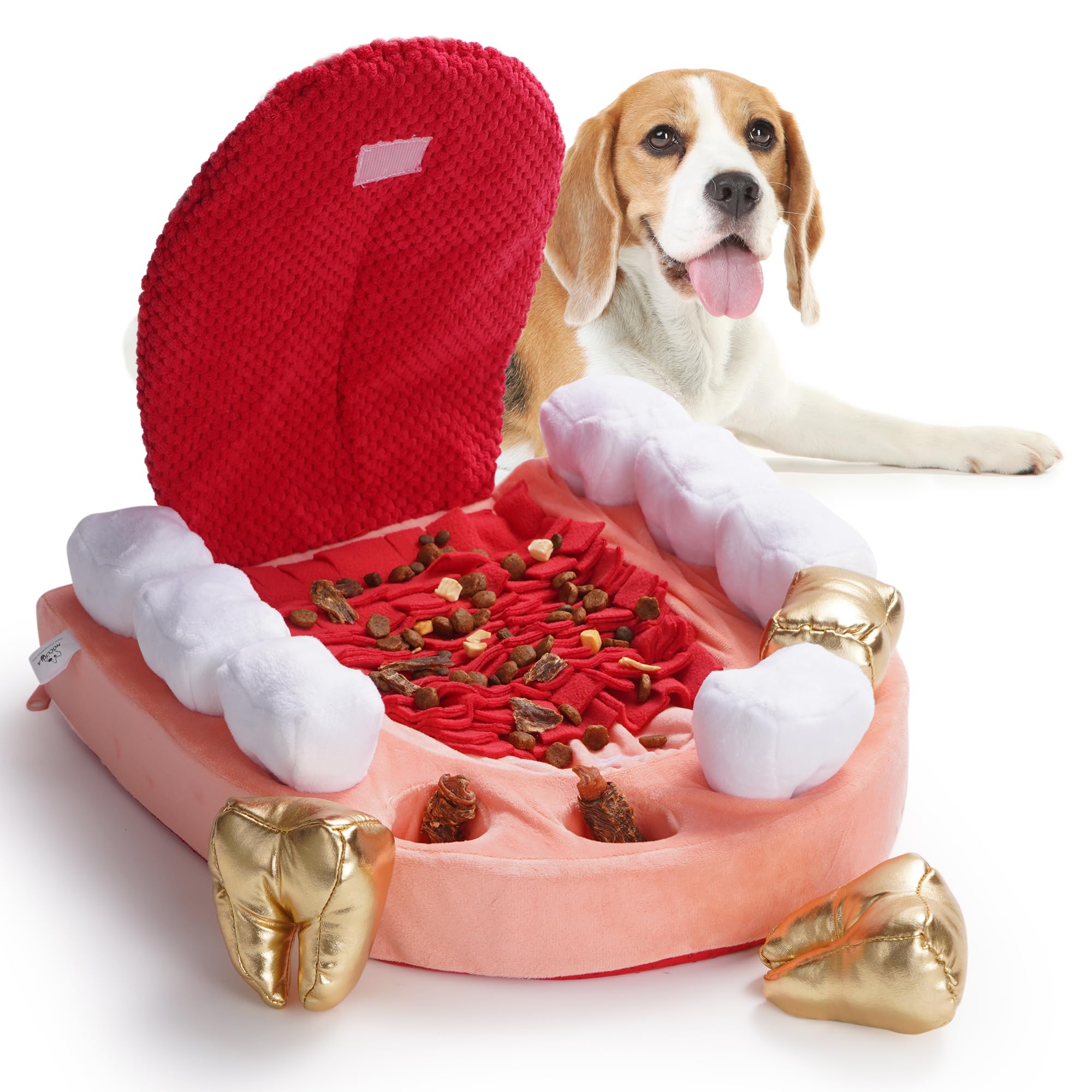 Interactive Teeth Cleaning Dog Toys for Small to Large Breeds - Nocciola Enrichment Puzzle Chew Toy with Non-Slip Design for Hide & Seek Play | Keep Dogs Entertained Indoors & Outdoors During Training, Travel or Alone Time