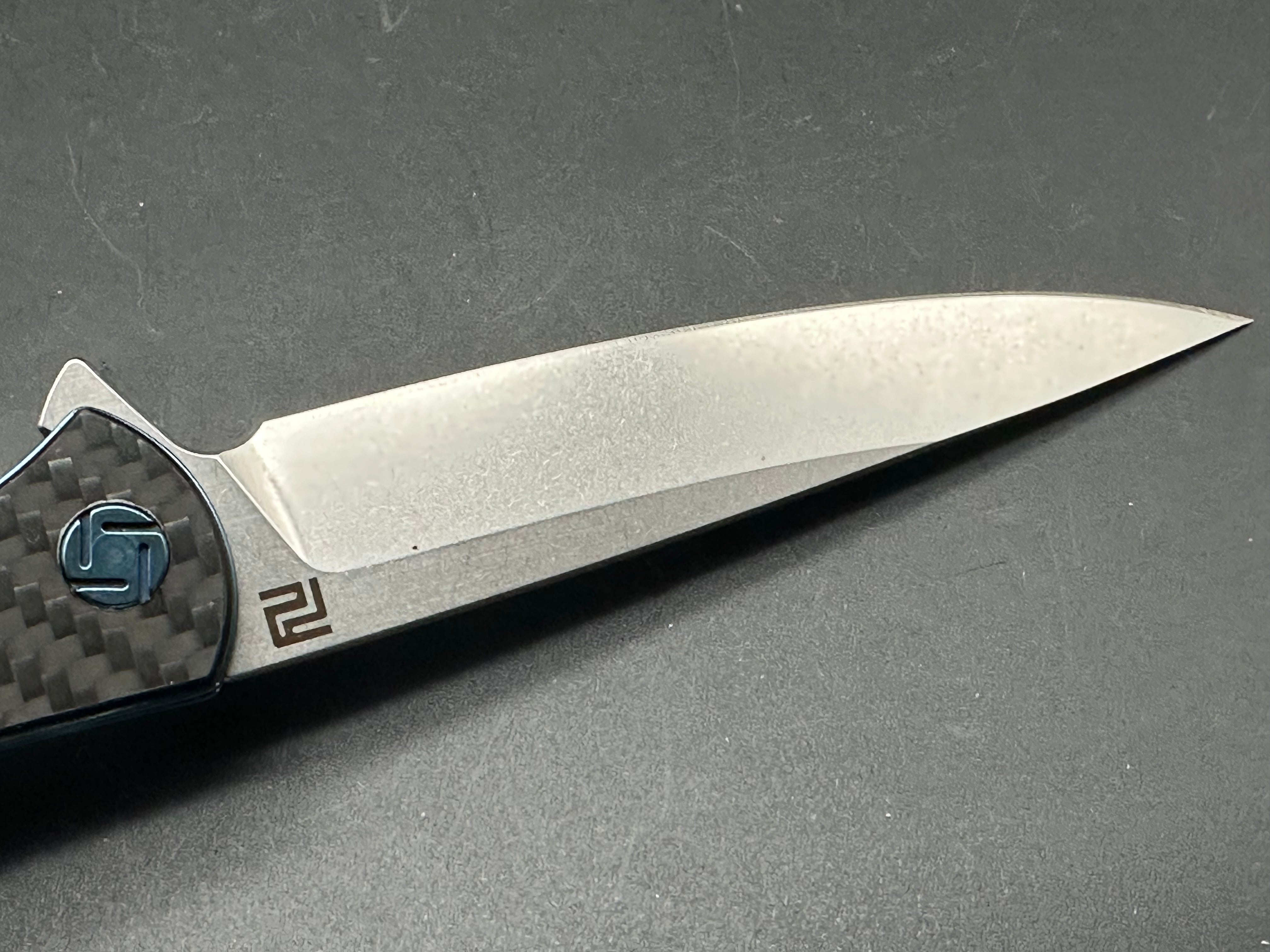 Premium Artisan Cutlery Shark Folding Knife - Carbon Fiber & G10 Handle with S35VN Steel Blade - Perfect for Outdoor Camping, Hunting, and Everyday Carry (EDC)