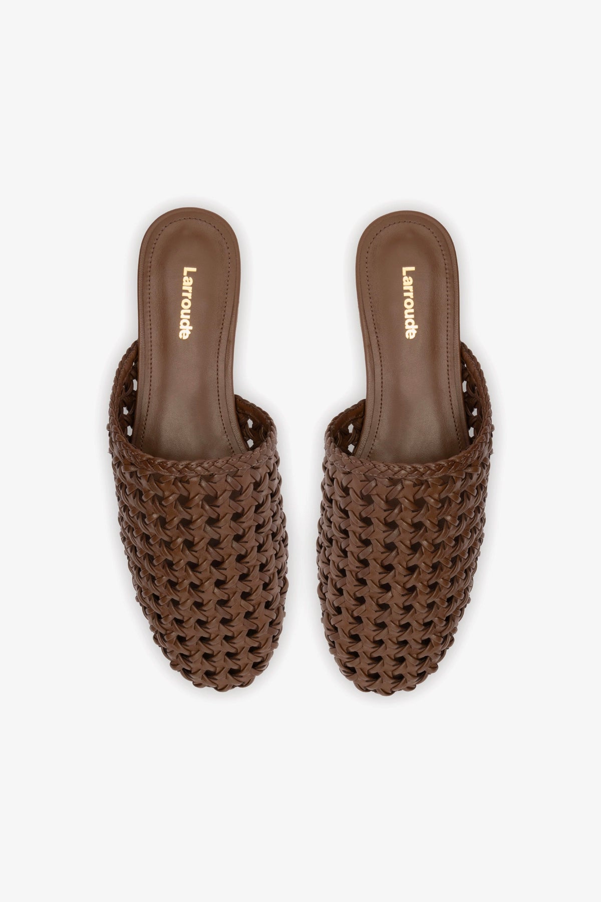 Venice Macrame Flat Mule Shoes - Burnt Umber Leather Slip-Ons for Women | Comfortable Bohemian Sandals for Beach, Summer & Casual Outfits