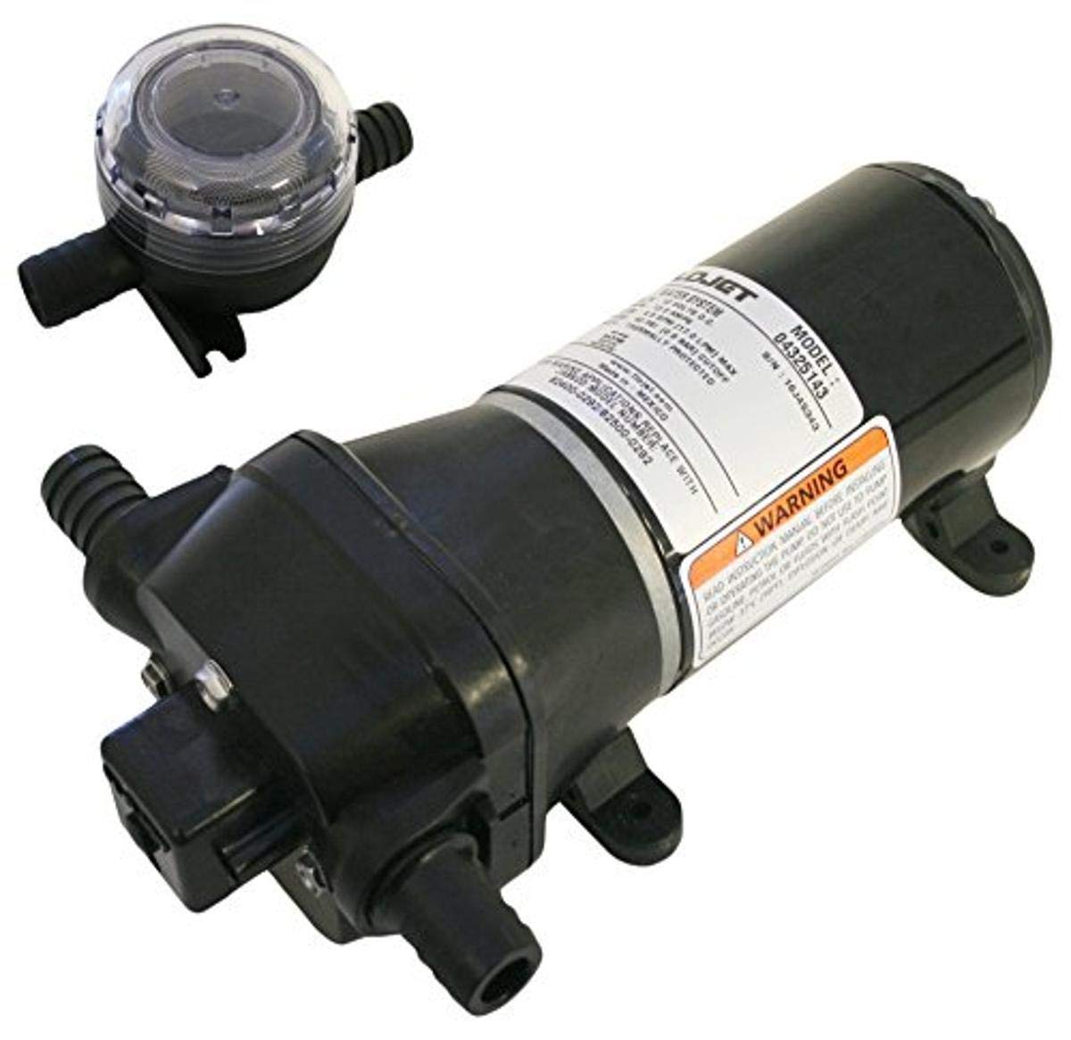 Flojet 4325 Series Heavy Duty Automatic Deck Washdown Pump - Quad II Diaphragm Technology for Marine, RV & Industrial Cleaning Applications