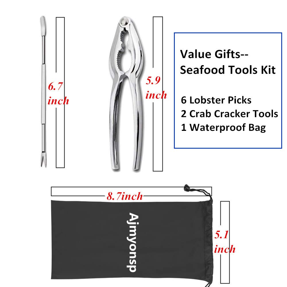 Premium 8-Piece Seafood Tools Set - Crab Leg Crackers, Nut Crackers, Crab Forks & Shellfish Picks - Lobster & Shell Opener Kit for Easy Seafood Dining | Perfect for Home Cooking, Restaurants & Beach Parties