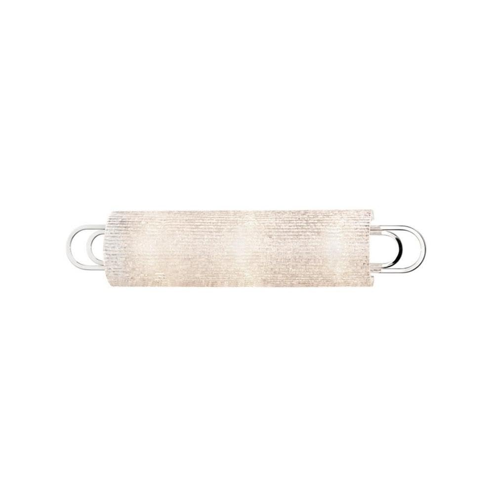 Buckley 3-Light Bathroom Vanity Light Fixture - 25 Inch Wide, 5 Inch High, Polished Nickel Finish - Perfect for Modern Bathrooms & Powder Rooms