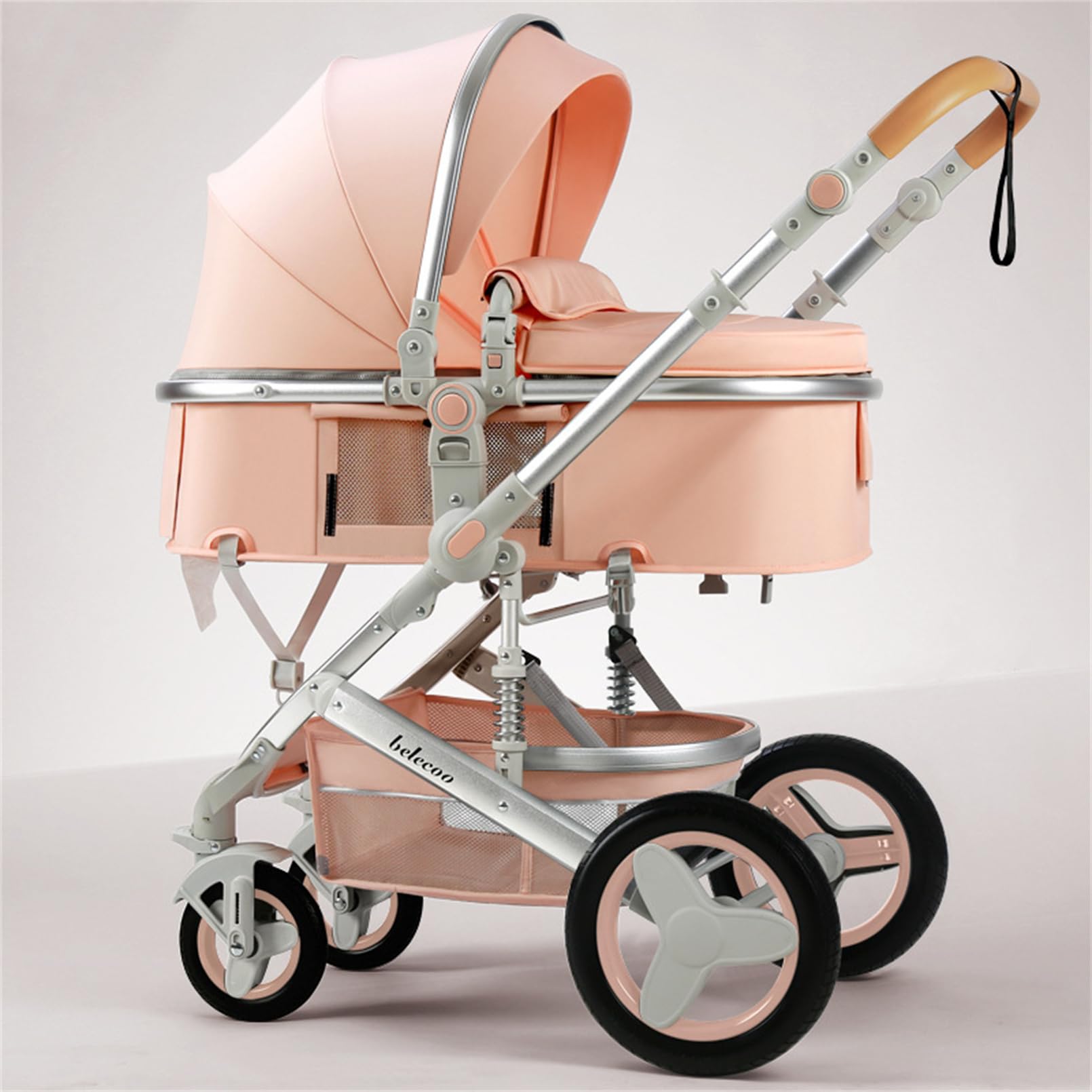 LBOYU Lightweight Baby Stroller with One-Hand Fold & Adjustable Canopy - Pink | Compact Travel Stroller for Newborns, Toddlers | Perfect for Shopping, Travel, and Daily Walks