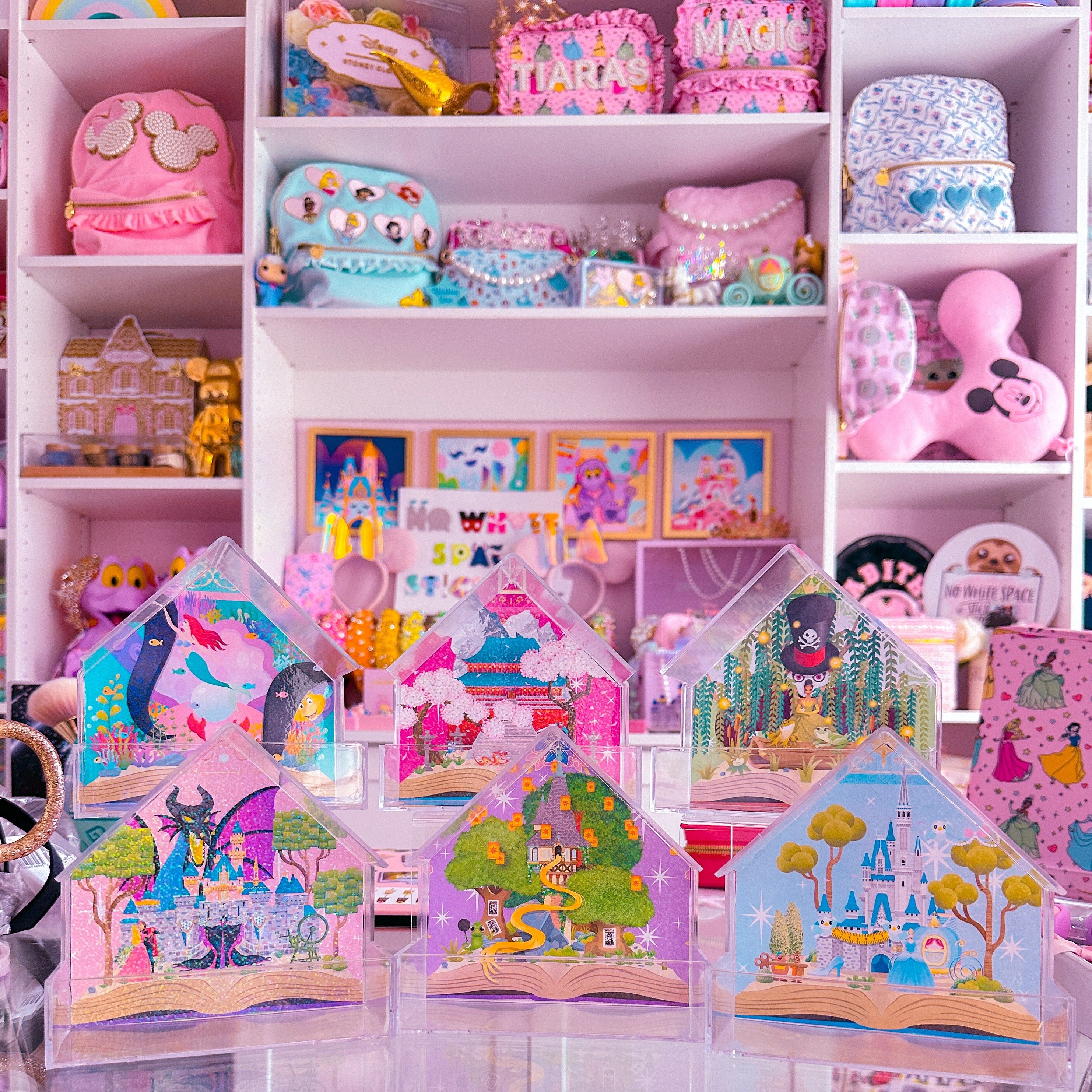 XL CRAFTY HOUSE Glitter Sticker Insert Only - Storybook Princesses DIY Scrapbooking Supplies for Journals, Cards, and Kids Crafts
