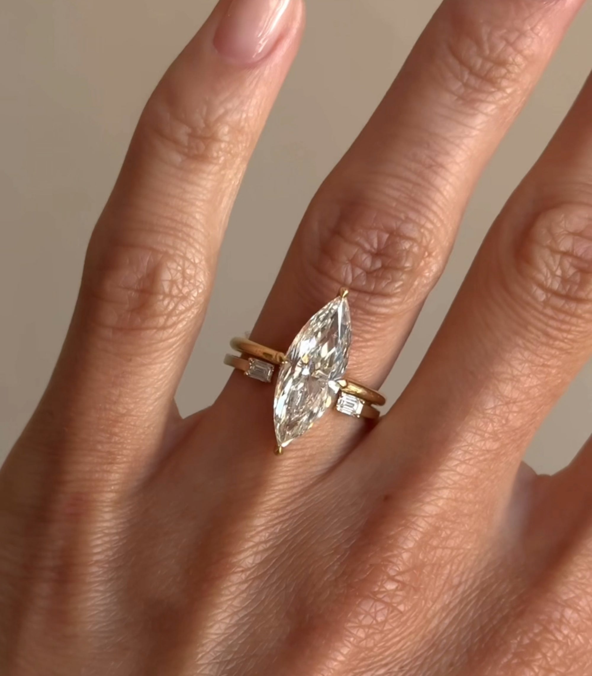 Billie 4Ct Marquise Cut Champagne Diamond Engagement Ring for Women - Perfect for Proposals, Anniversaries & Special Occasions