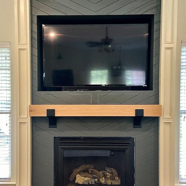 2 Pack Premium Heavy Duty Fireplace Shelf Brackets - 4
