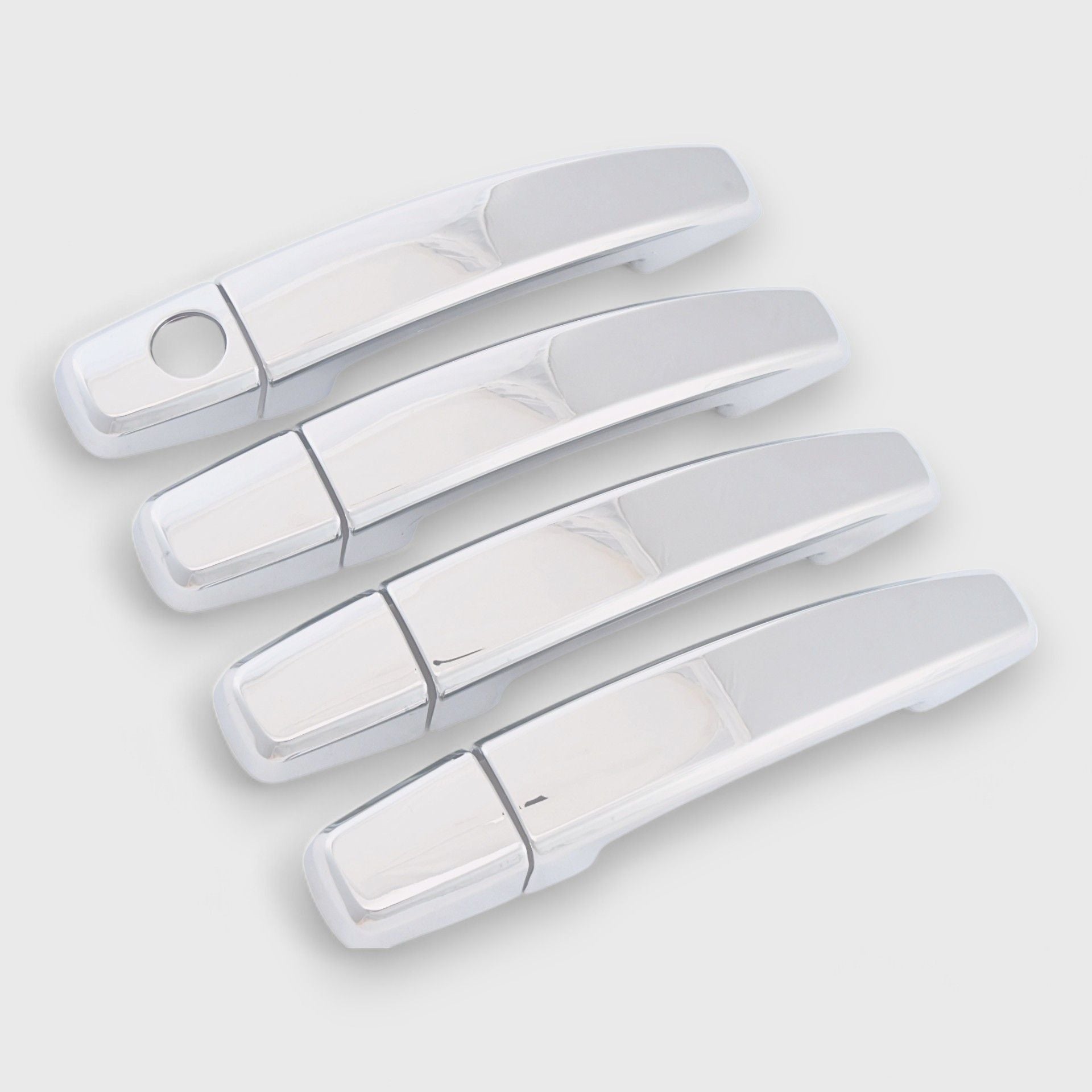 Chrome Door Handle Covers DH321 - Premium Metal Cabinet Knob Protectors for Kitchen, Bathroom & Office - Anti-Fingerprint & Scratch-Resistant Home Decor Upgrade