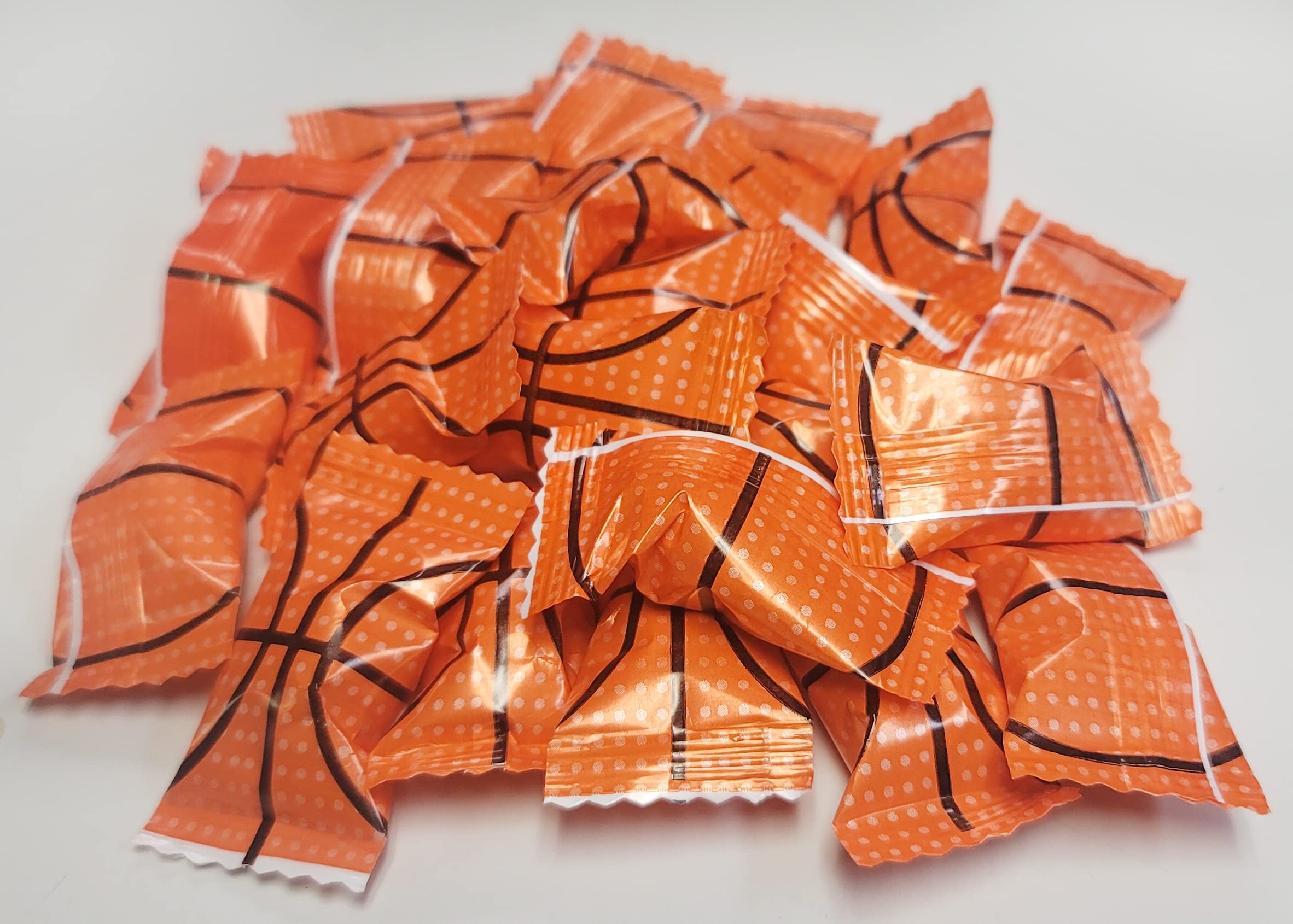 Basketball Themed Peppermints - 100 Count Sports Mint Candy for Games, Parties & Gifts | Bulk Wrapped Mints for Basketball Fans & Team Events