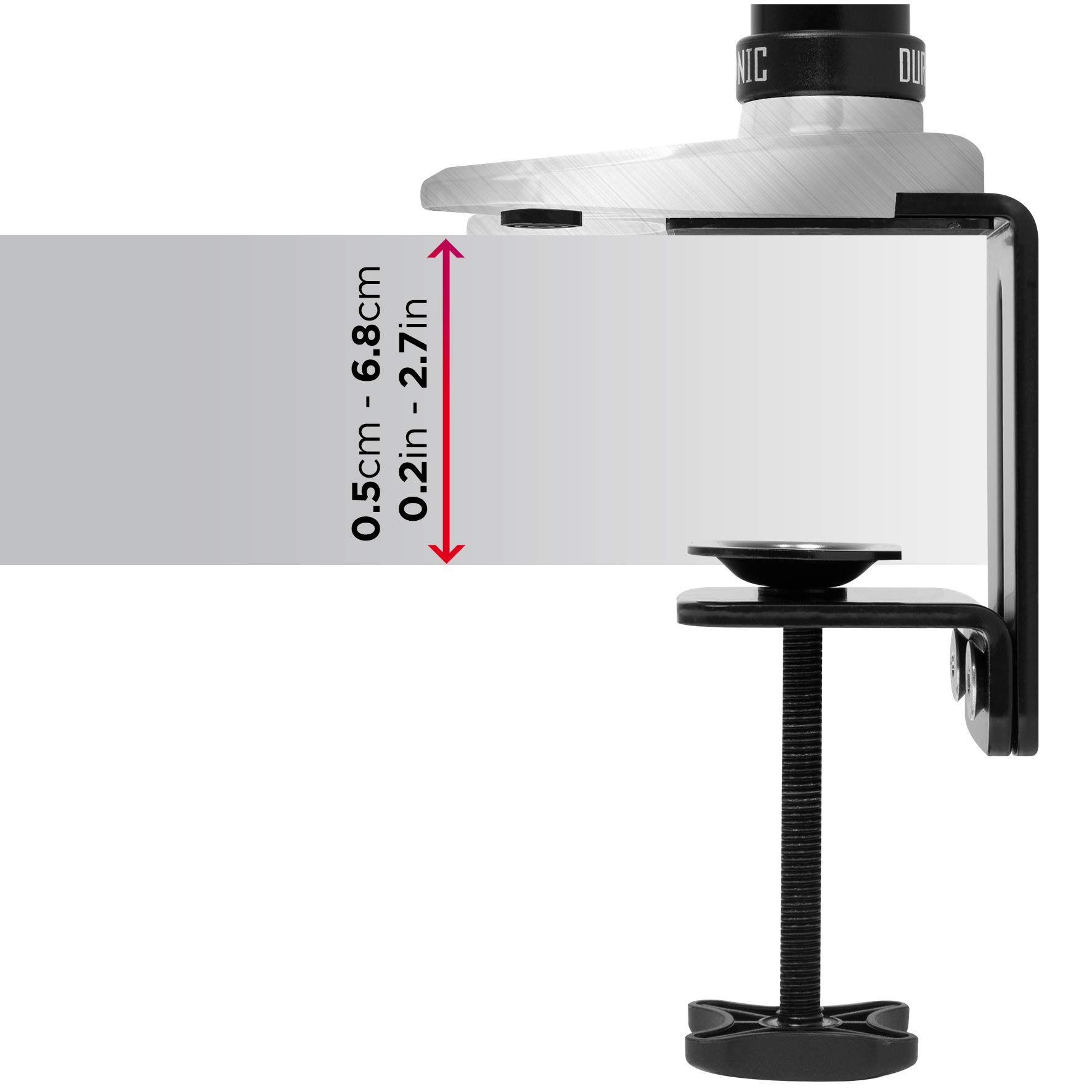 Duronic DM653 Triple Monitor Arm Stand - Adjustable Gas Spring Mount for 3 Screens up to 32